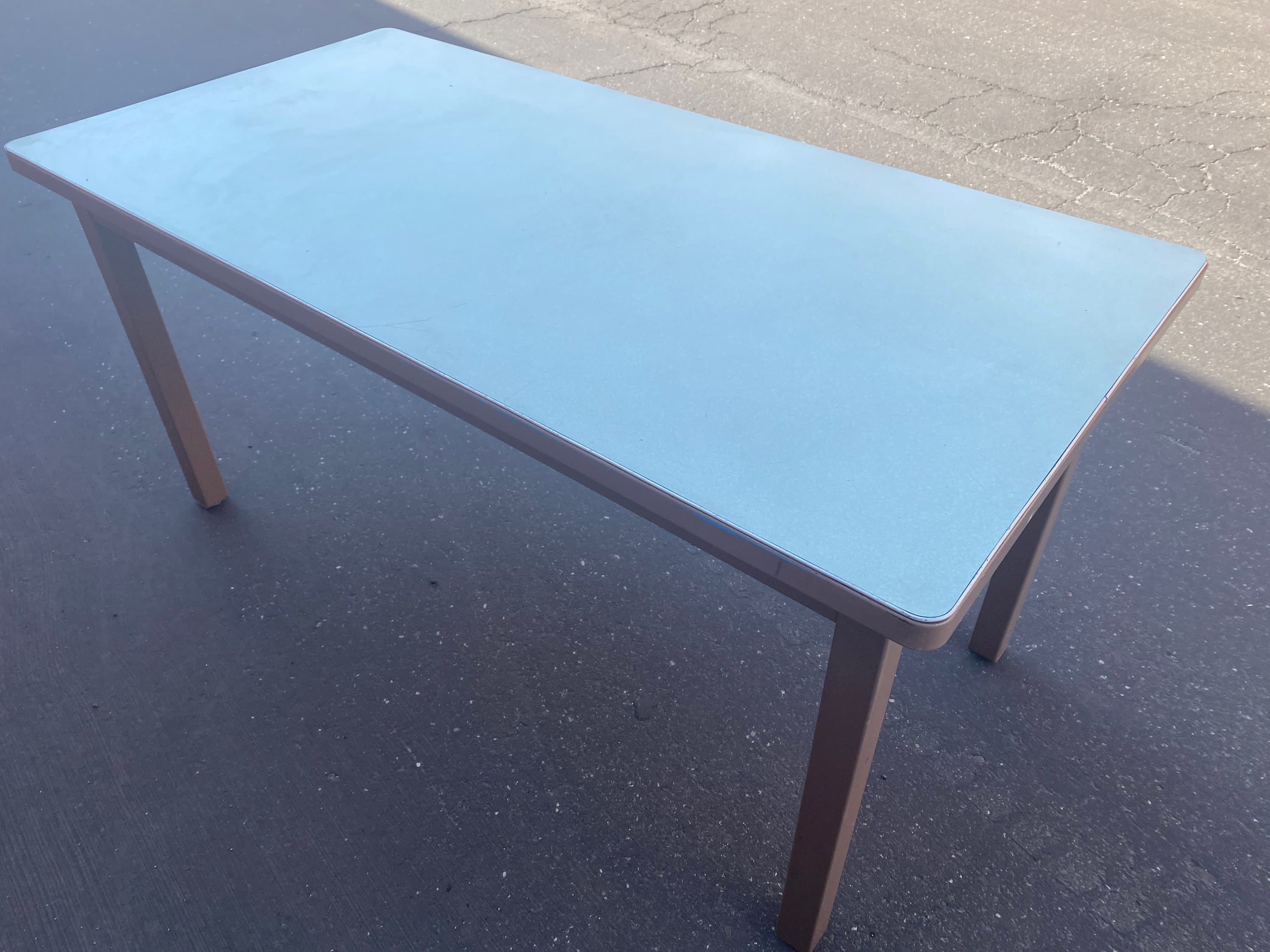 Holga vintage mid century modern metal tanker desk table - Thumbnail 6