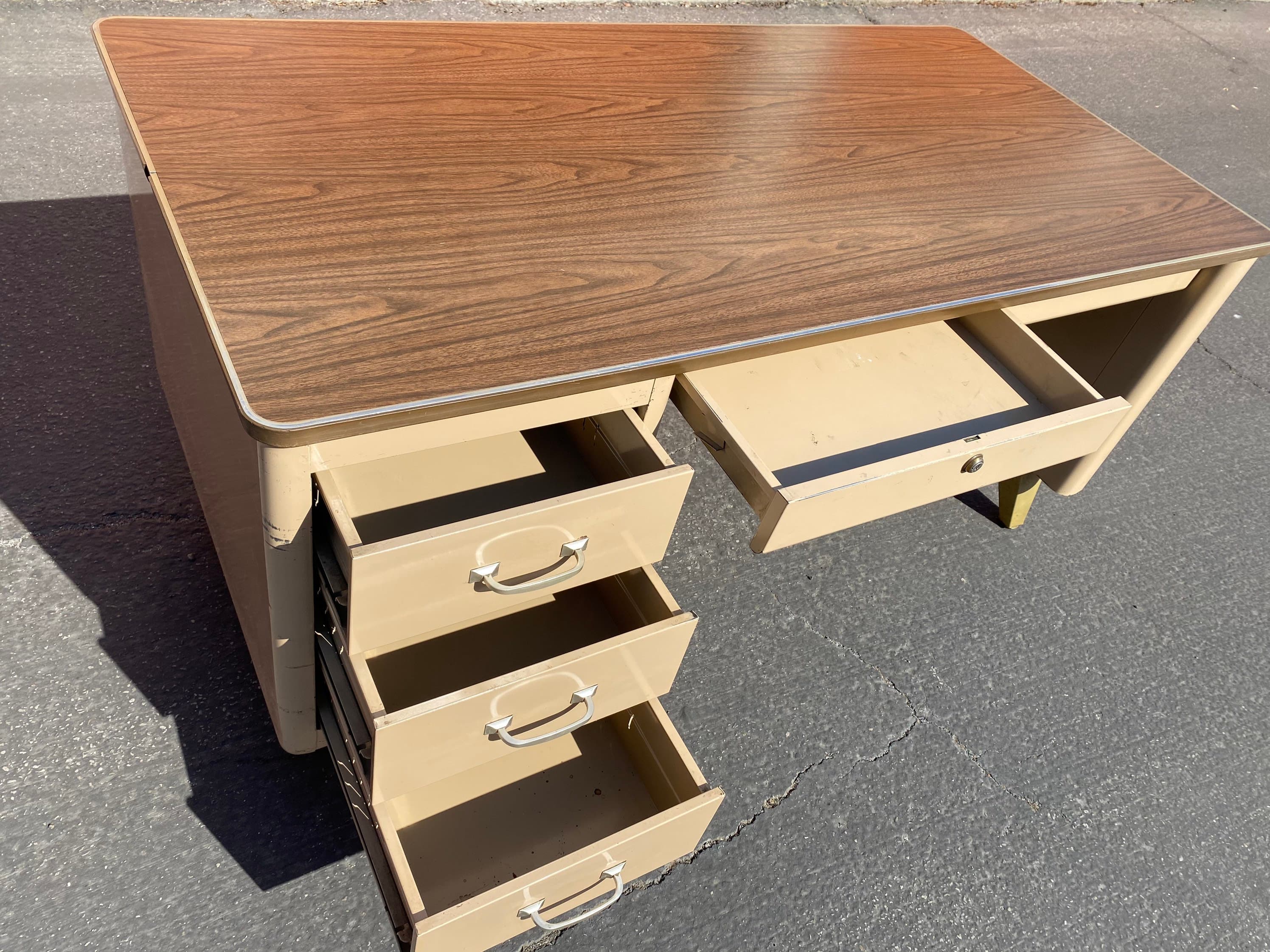 Cole steel vintage metal tanker desk - Thumbnail 2