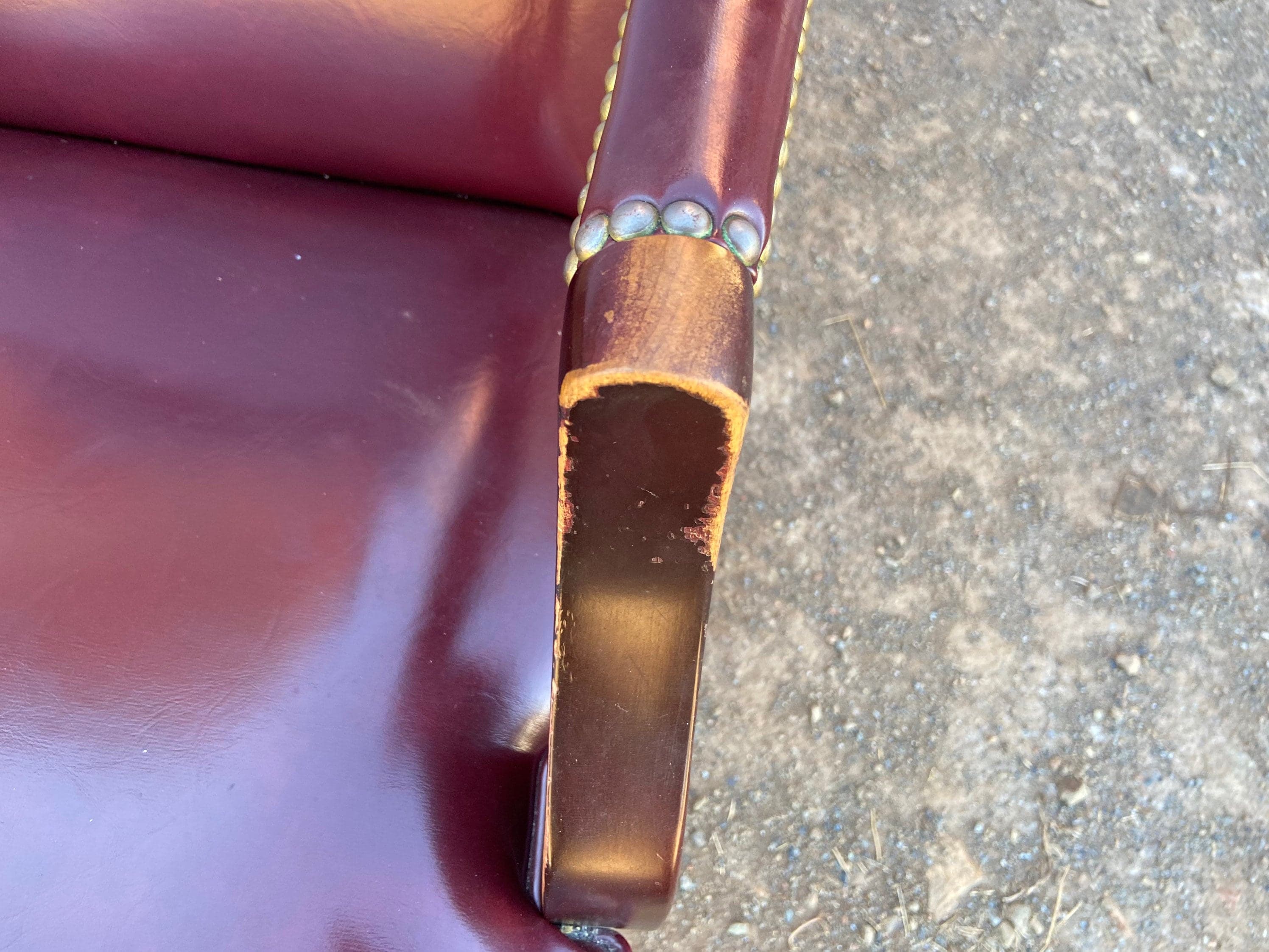 Vintage faux leather high back leather office chair - Thumbnail 7