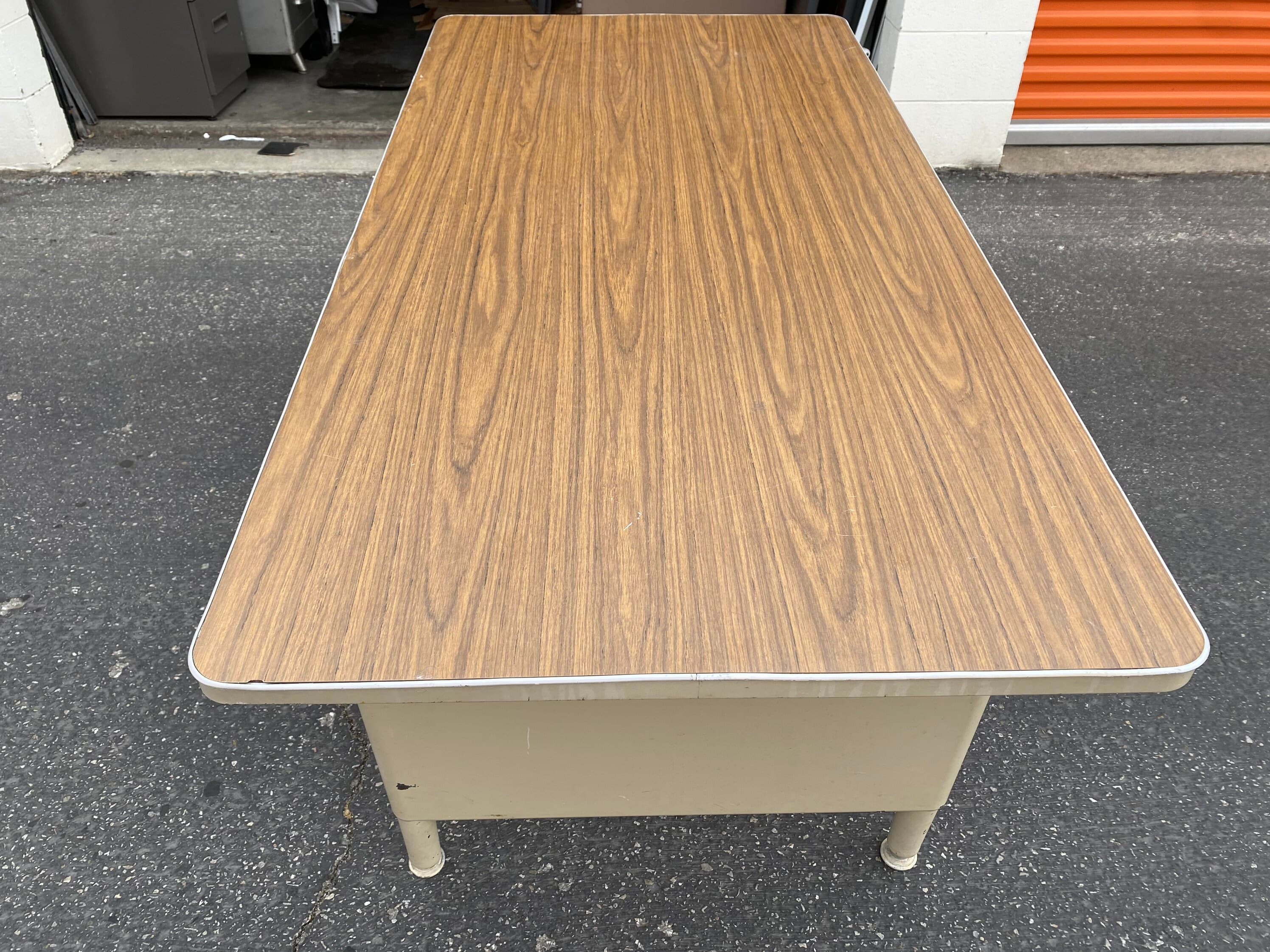 McDowell and Craig vintage metal tanker desk table - Thumbnail 9