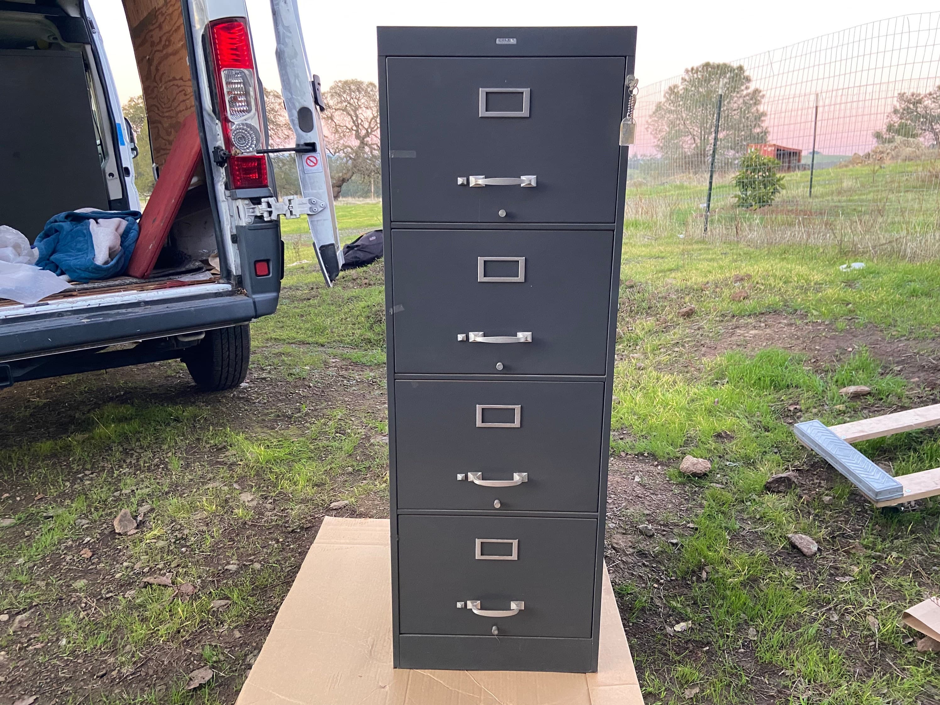 Vintage cole steel metal file index card storage cabinet - Thumbnail 9