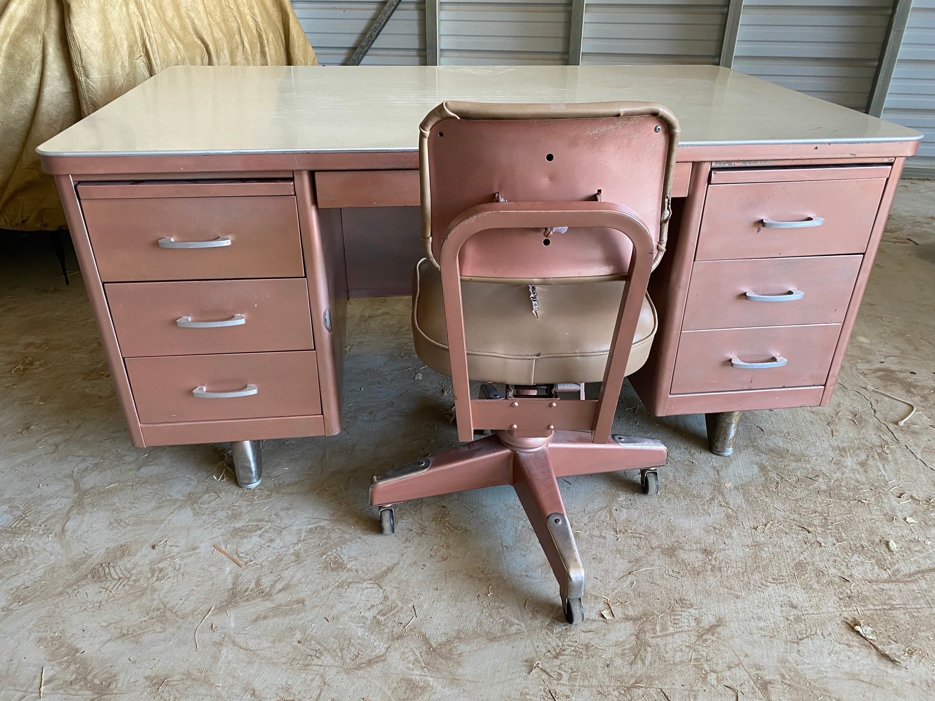 Vintage metal tanker desk set - Thumbnail 7