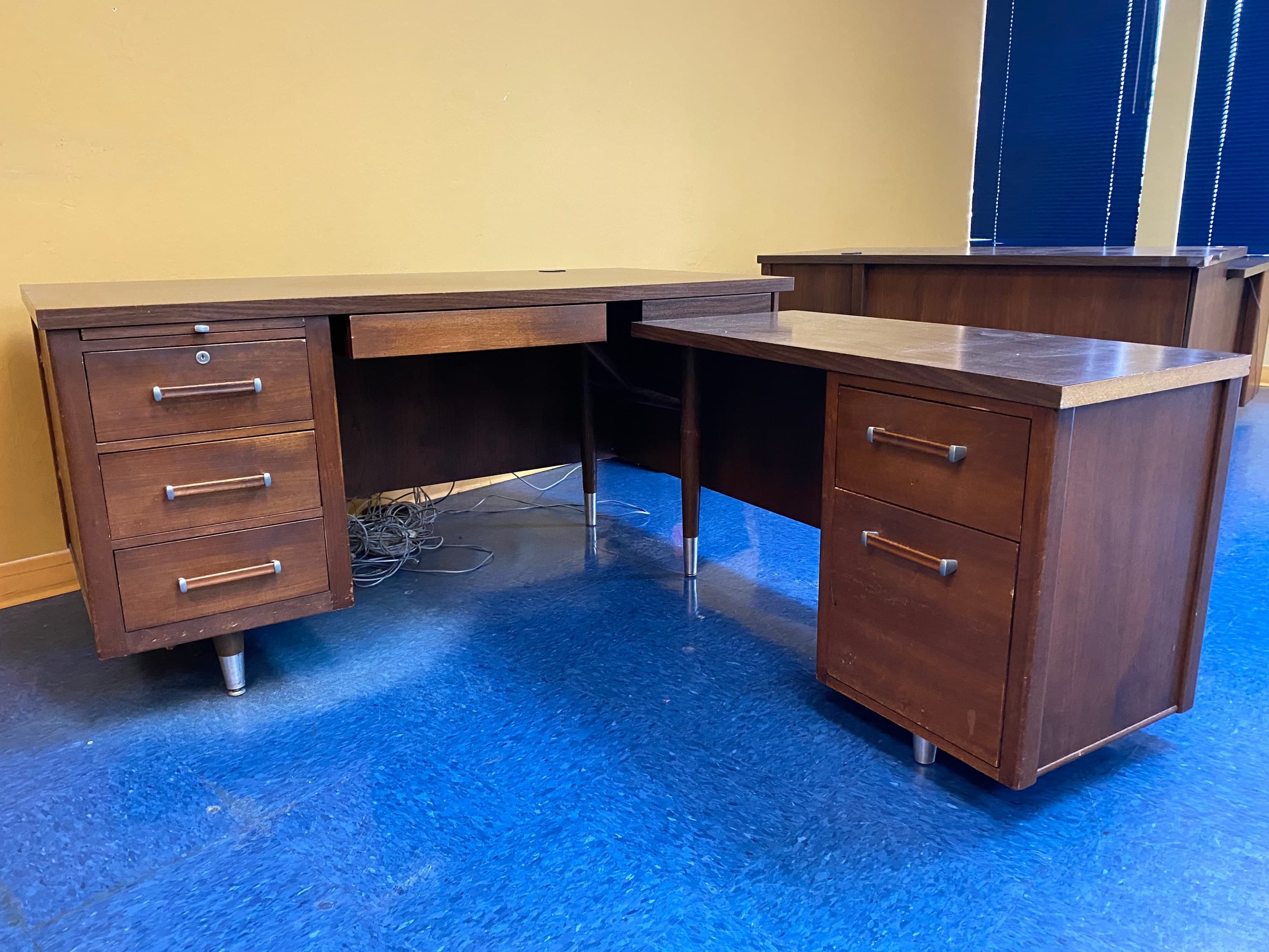 Vintage Alma L Shape corner desk - Image 1