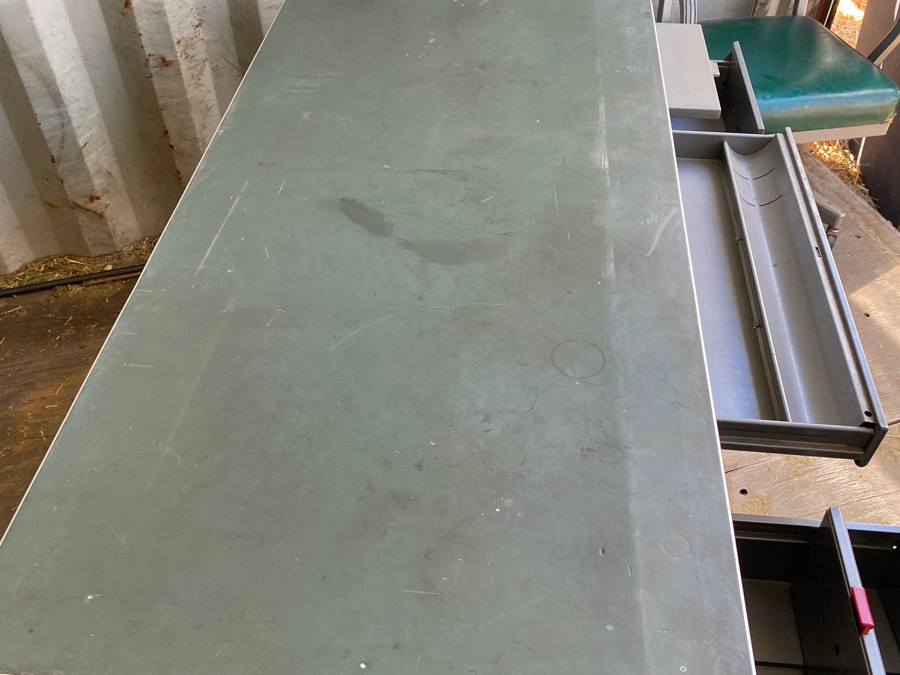 Vintage metal tanker desk set and chair - Thumbnail 8