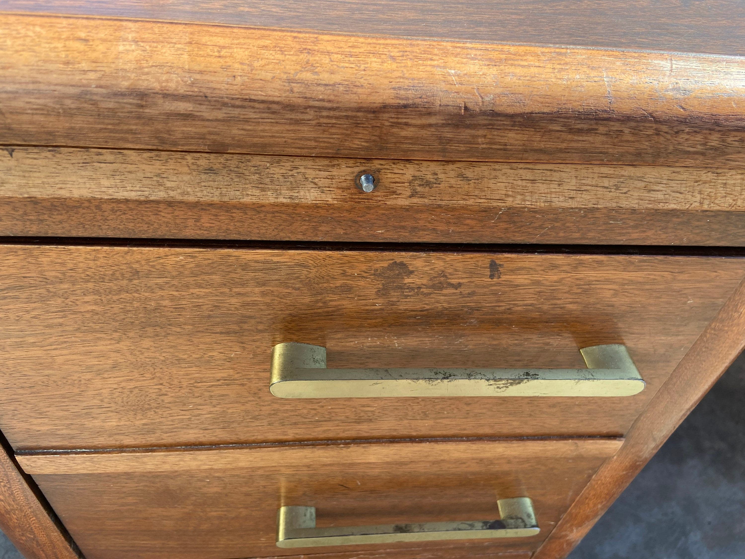 Vintage mid century modern executive desk - Thumbnail 9