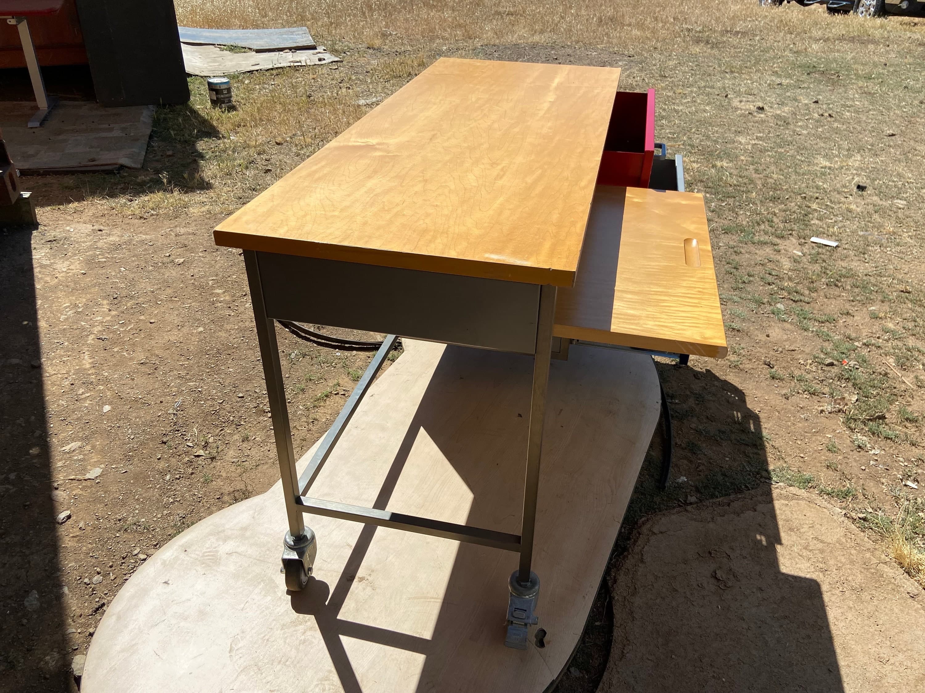 pottery barn locker metal desk - Thumbnail 4