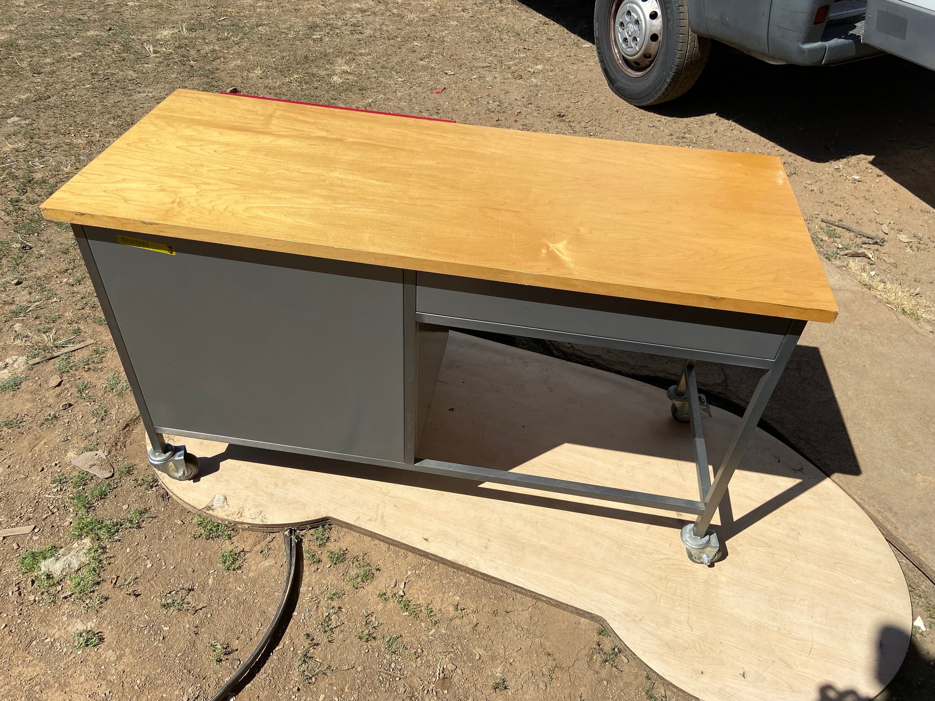 pottery barn locker metal desk - Thumbnail 7