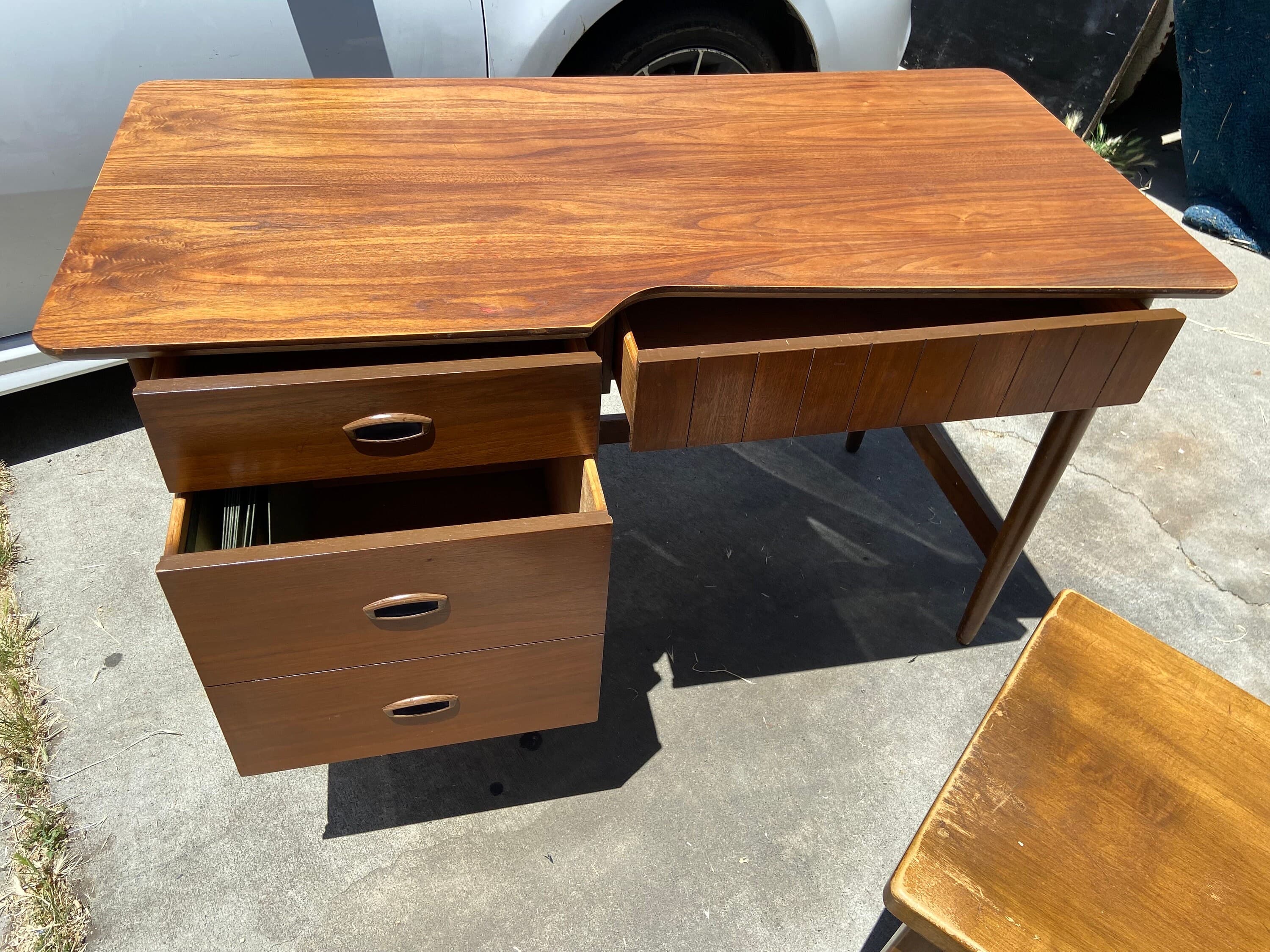 vintage mid century modern hooker writing desk set - Thumbnail 8