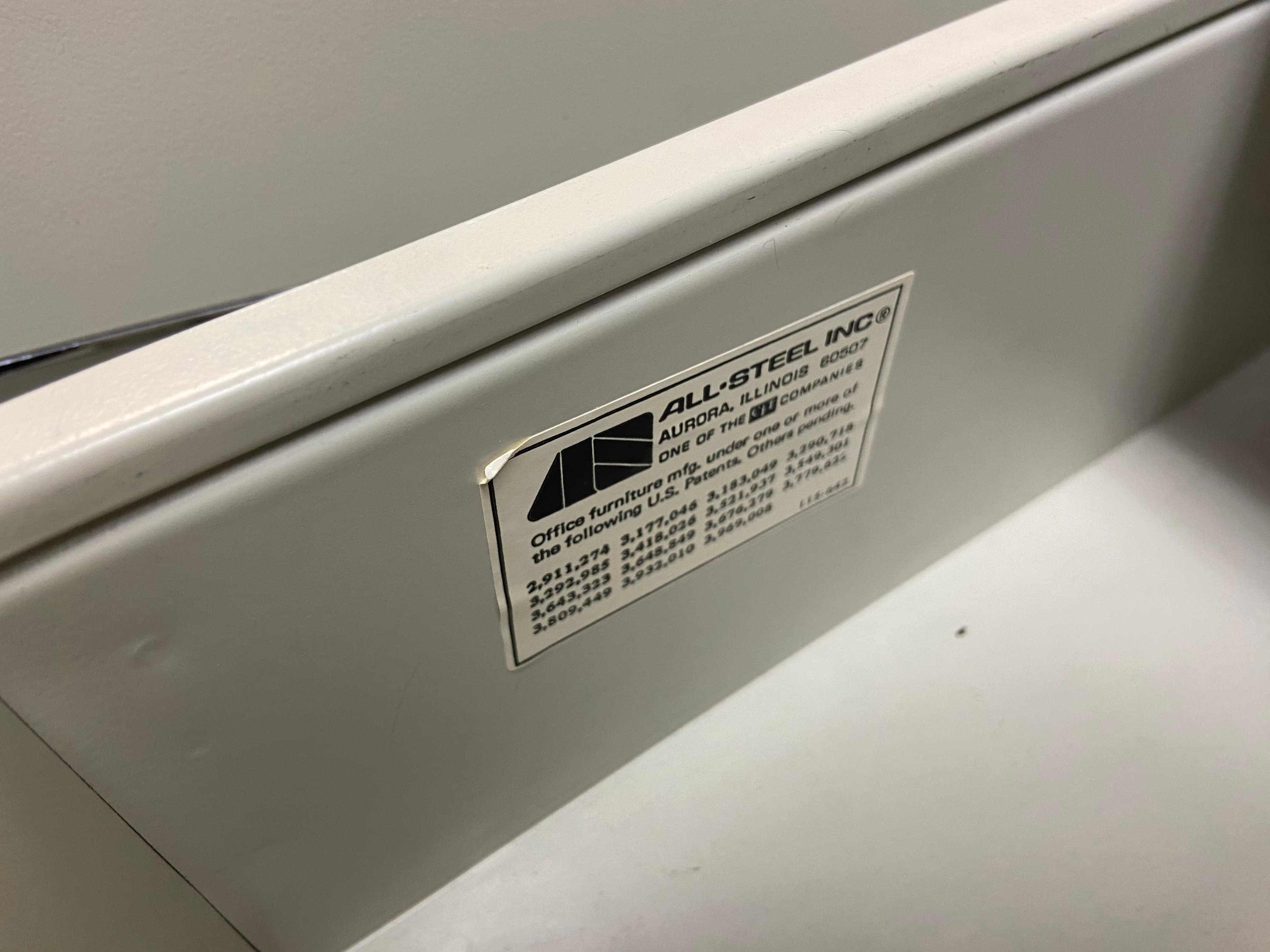 Allsteel vintage mid century modern metal credenza sideboard - Thumbnail 4