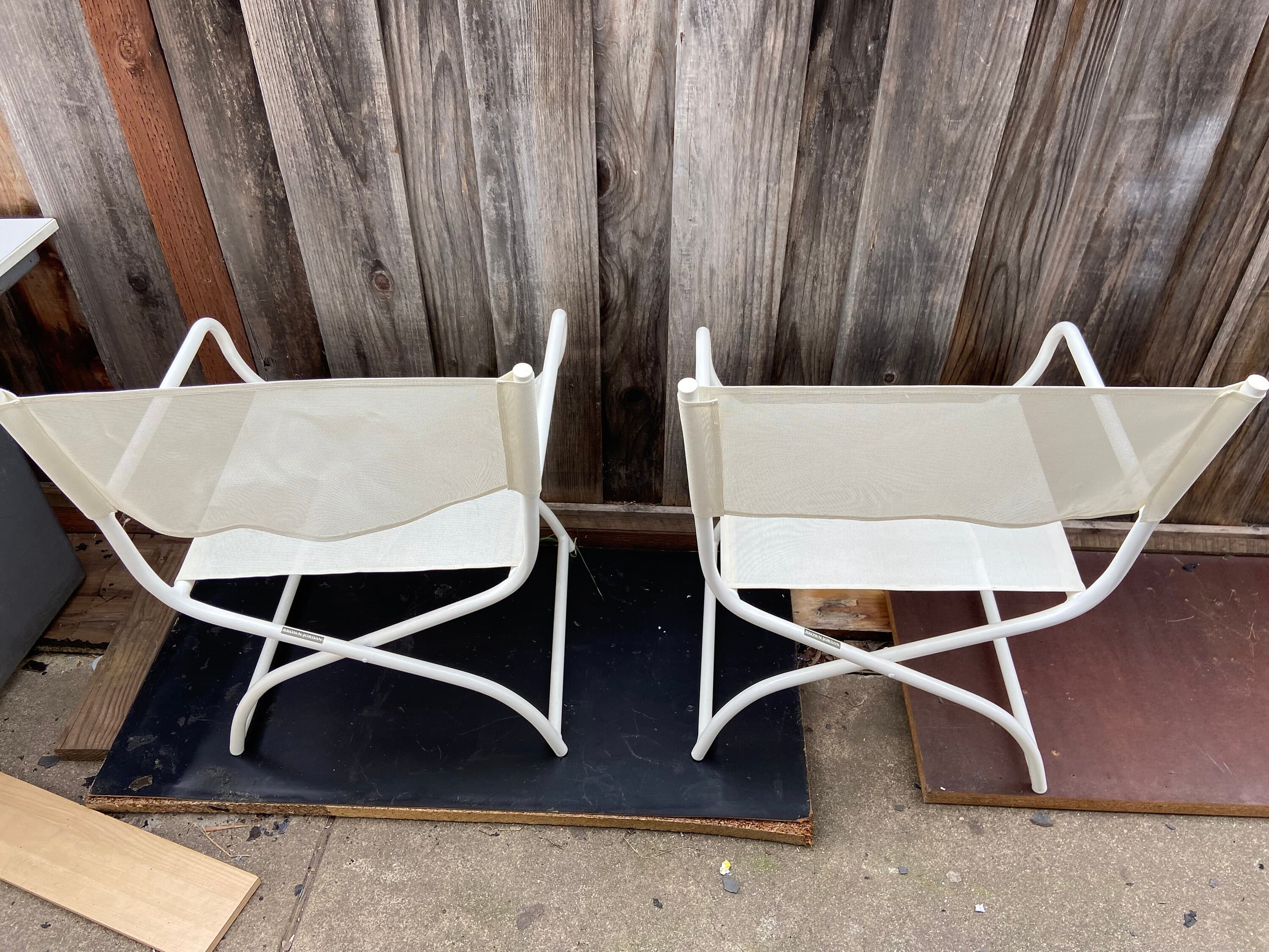 Jordan brown patio folding chairs - Thumbnail 3