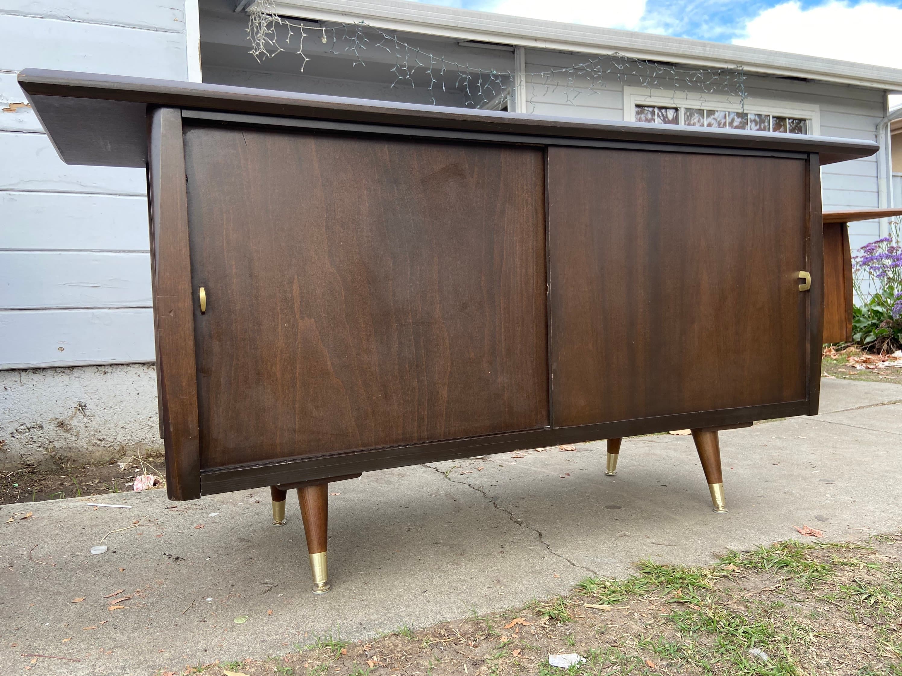 Vintage mid century modern credenza - Image 1