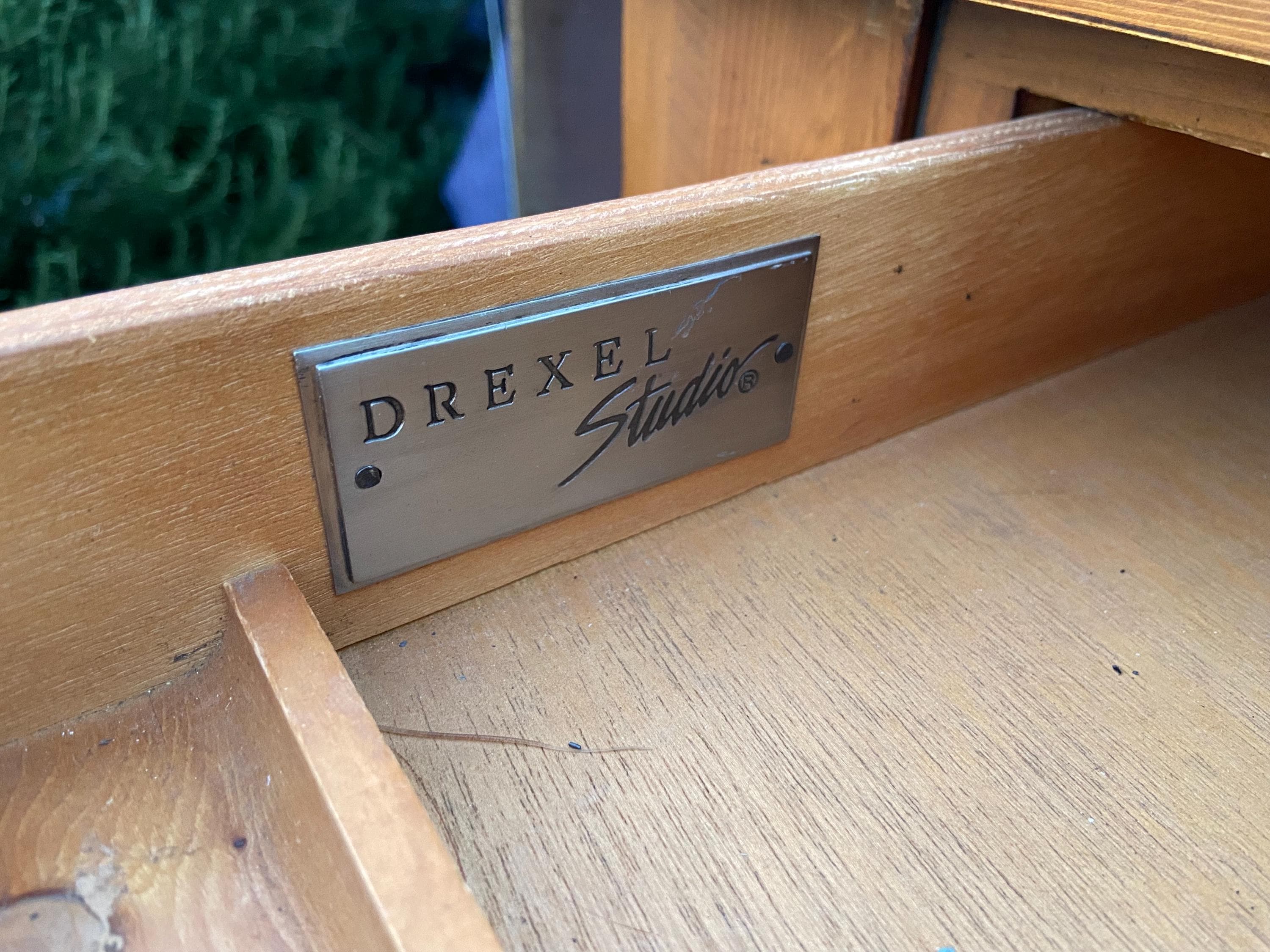 Drexel vintage farmhouse desk table with drawers - Thumbnail 3