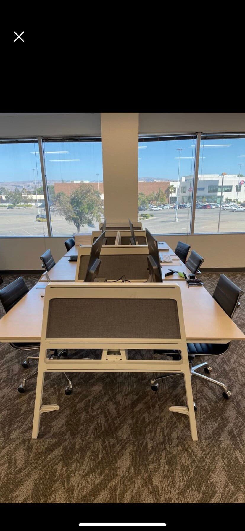 Steelcase turnstone Bivi sit standing two way for 6 office desks - Image 1