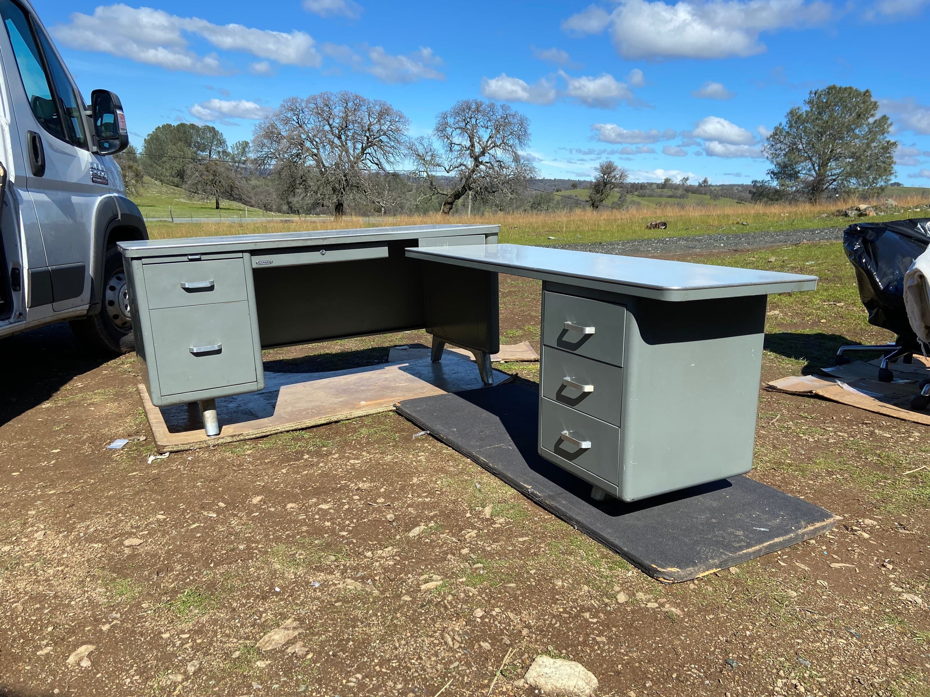 W.H Harper Devon tanker L shape desk - Thumbnail 3