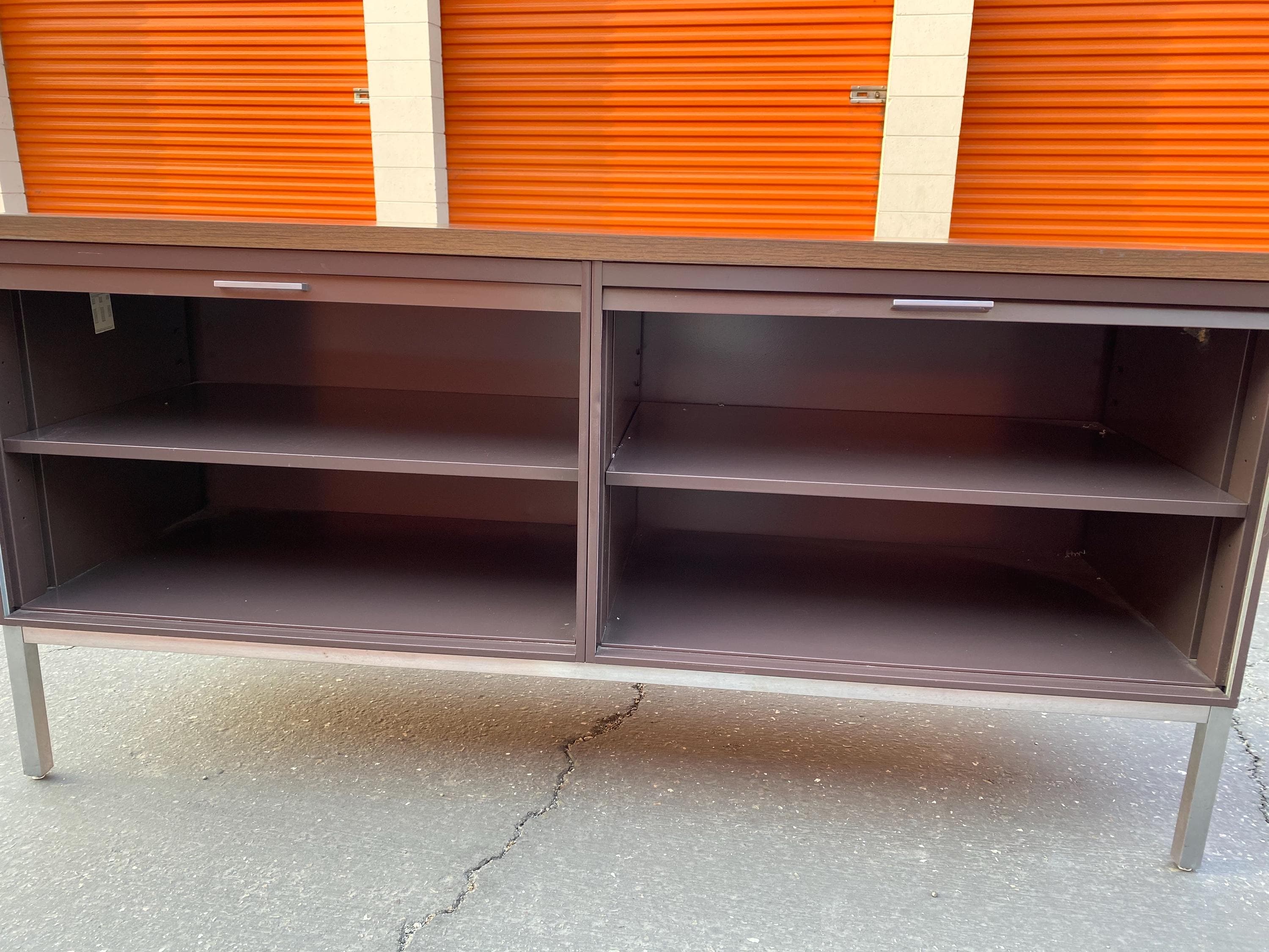 Steelcase vintage mid century modern metal credenza Sideboard - Thumbnail 2