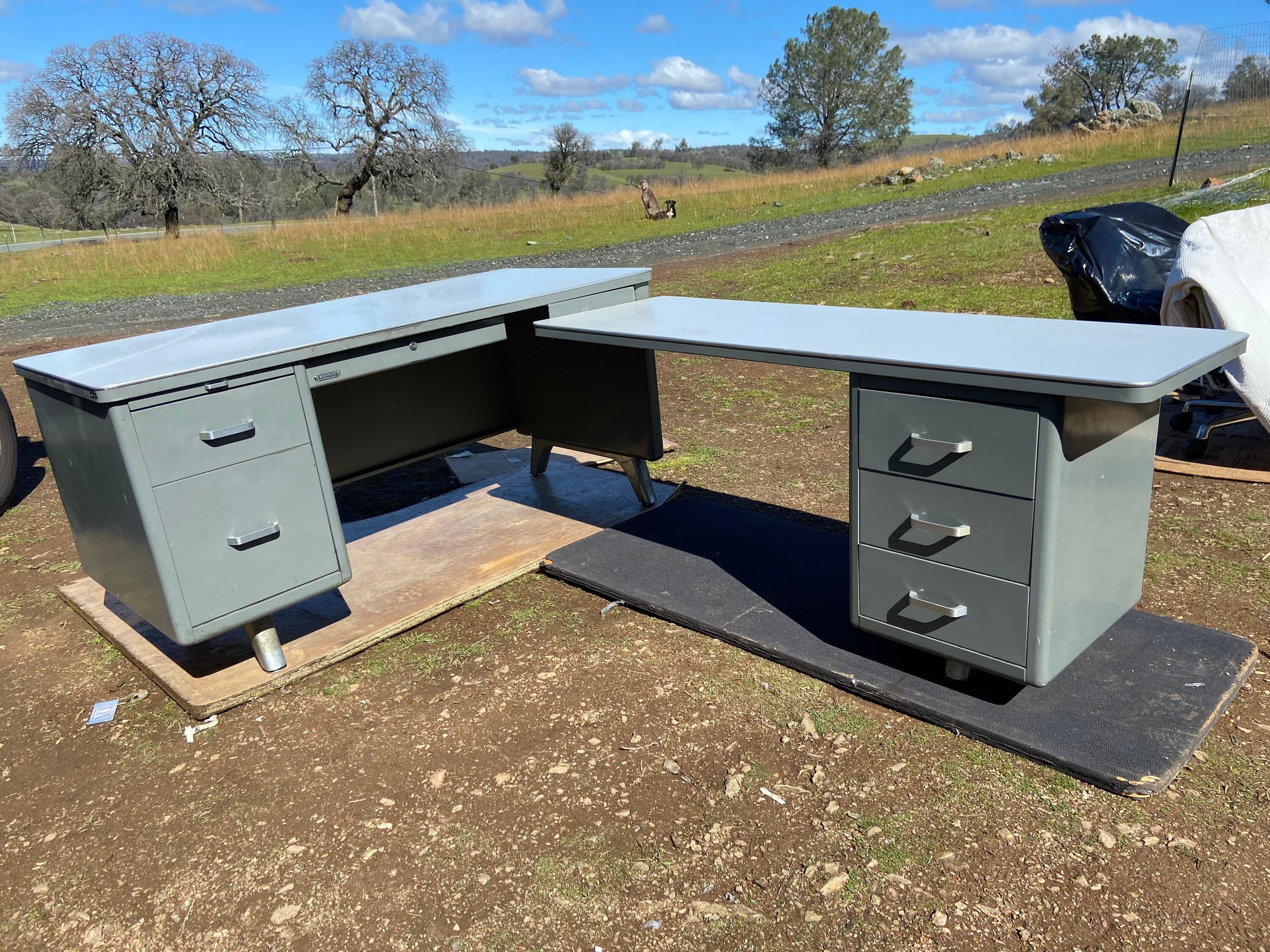 W.H Harper Devon tanker L shape desk - Thumbnail 5