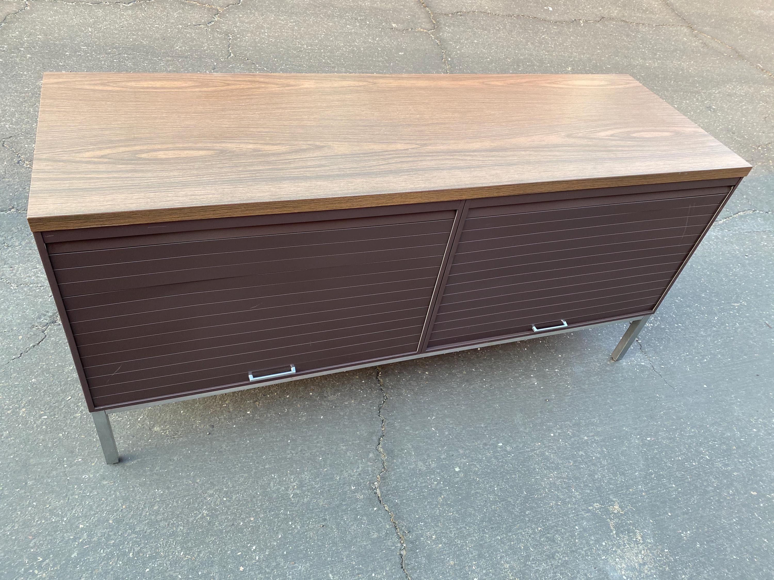 Steelcase vintage mid century modern metal credenza Sideboard - Thumbnail 3