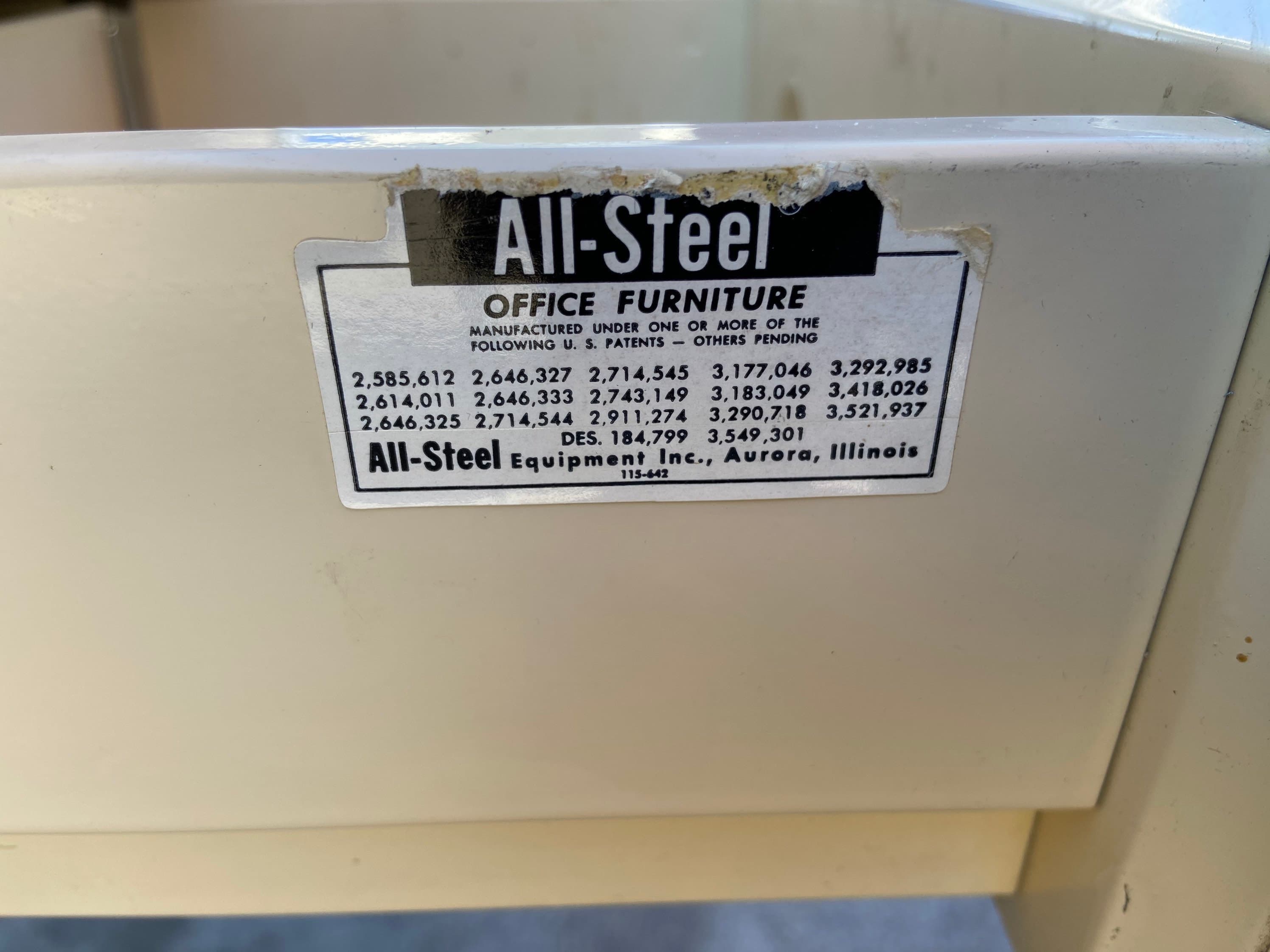 All steel brand vintage mid century modern metal tanker desk - Thumbnail 6