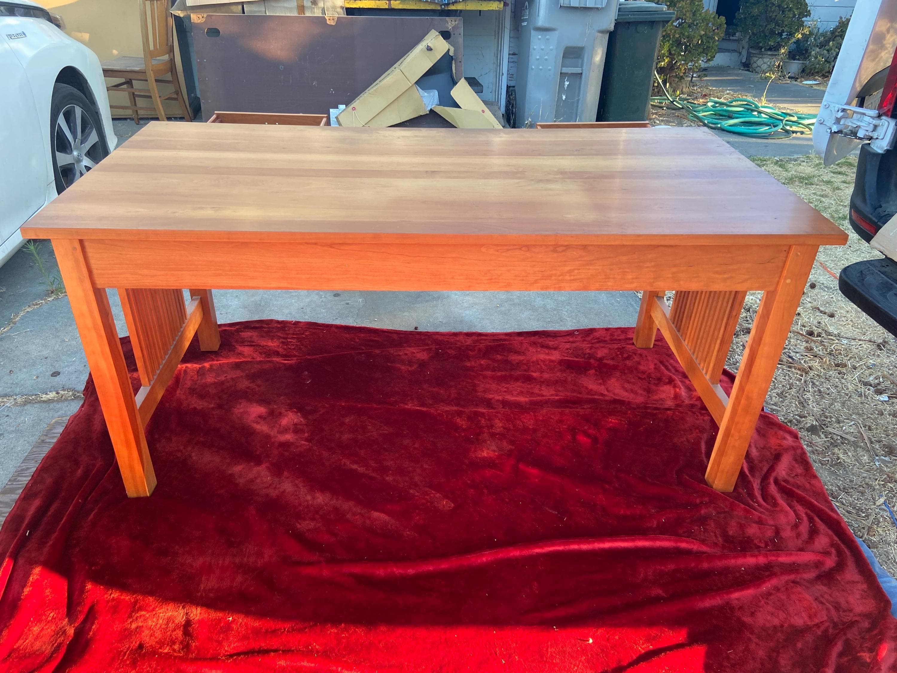 Srickley mission oak arts and crafts library desk table - Thumbnail 8