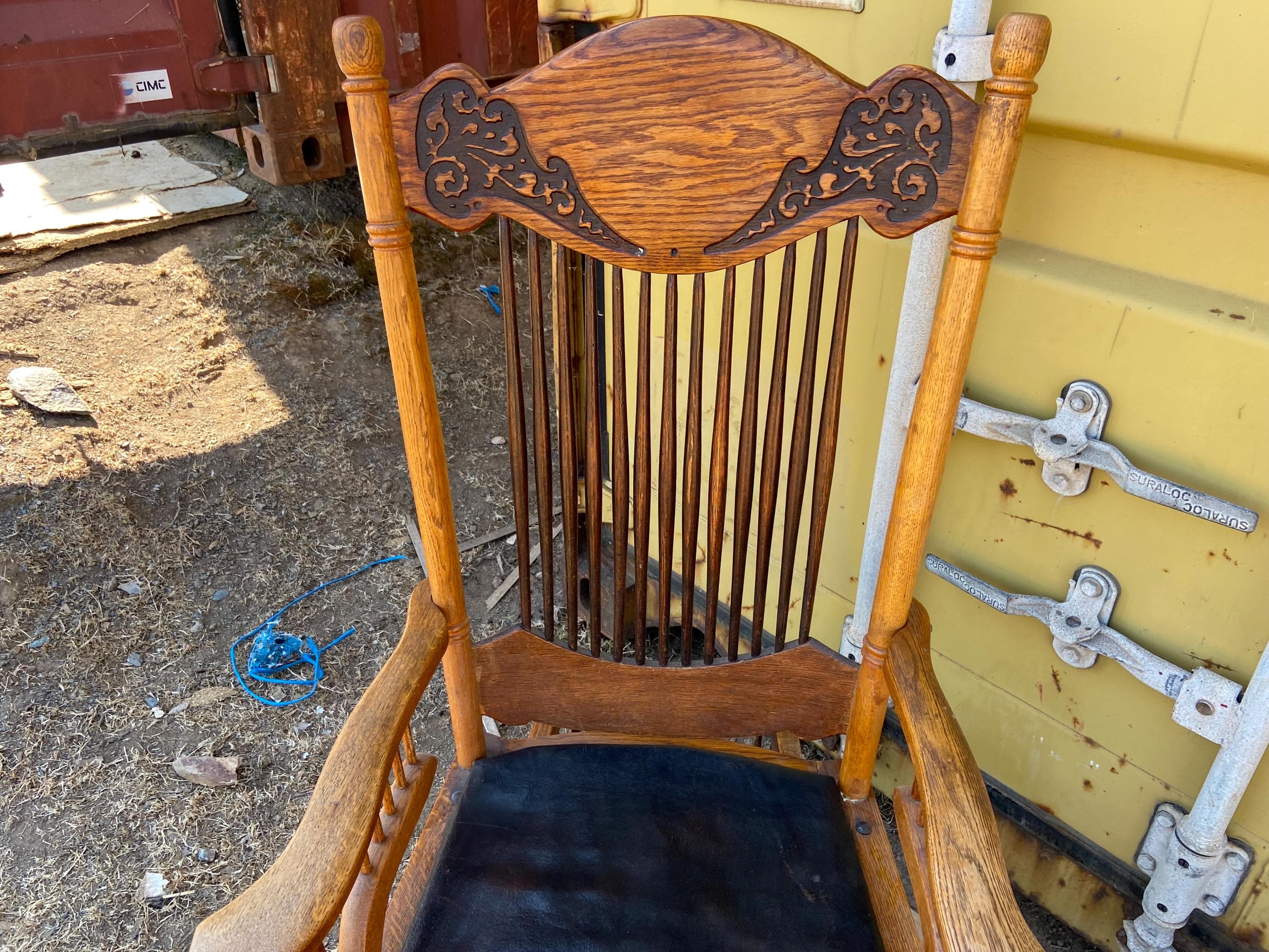 antique rocking chair - Thumbnail 2