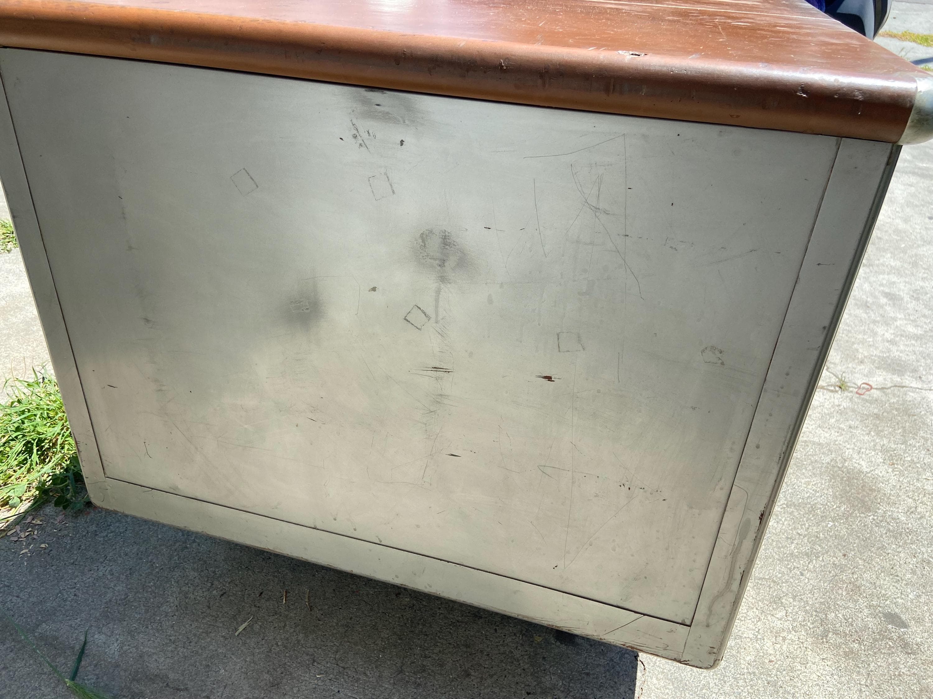 Shaw walker typewriter tanker metal desk - Thumbnail 5