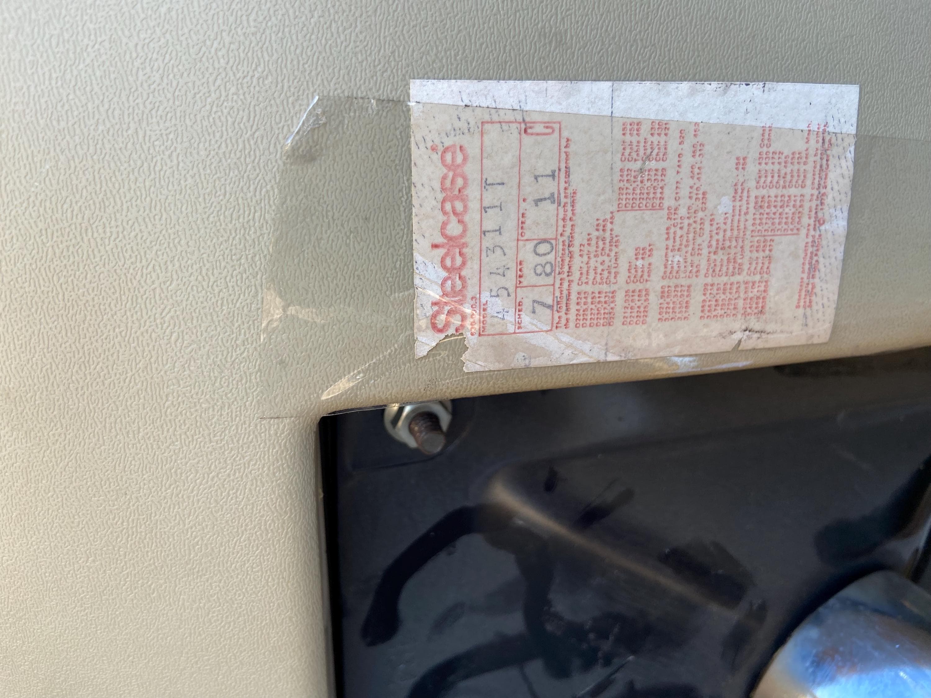 vintage steelcase 454 desk chrome swivel chair - Thumbnail 5