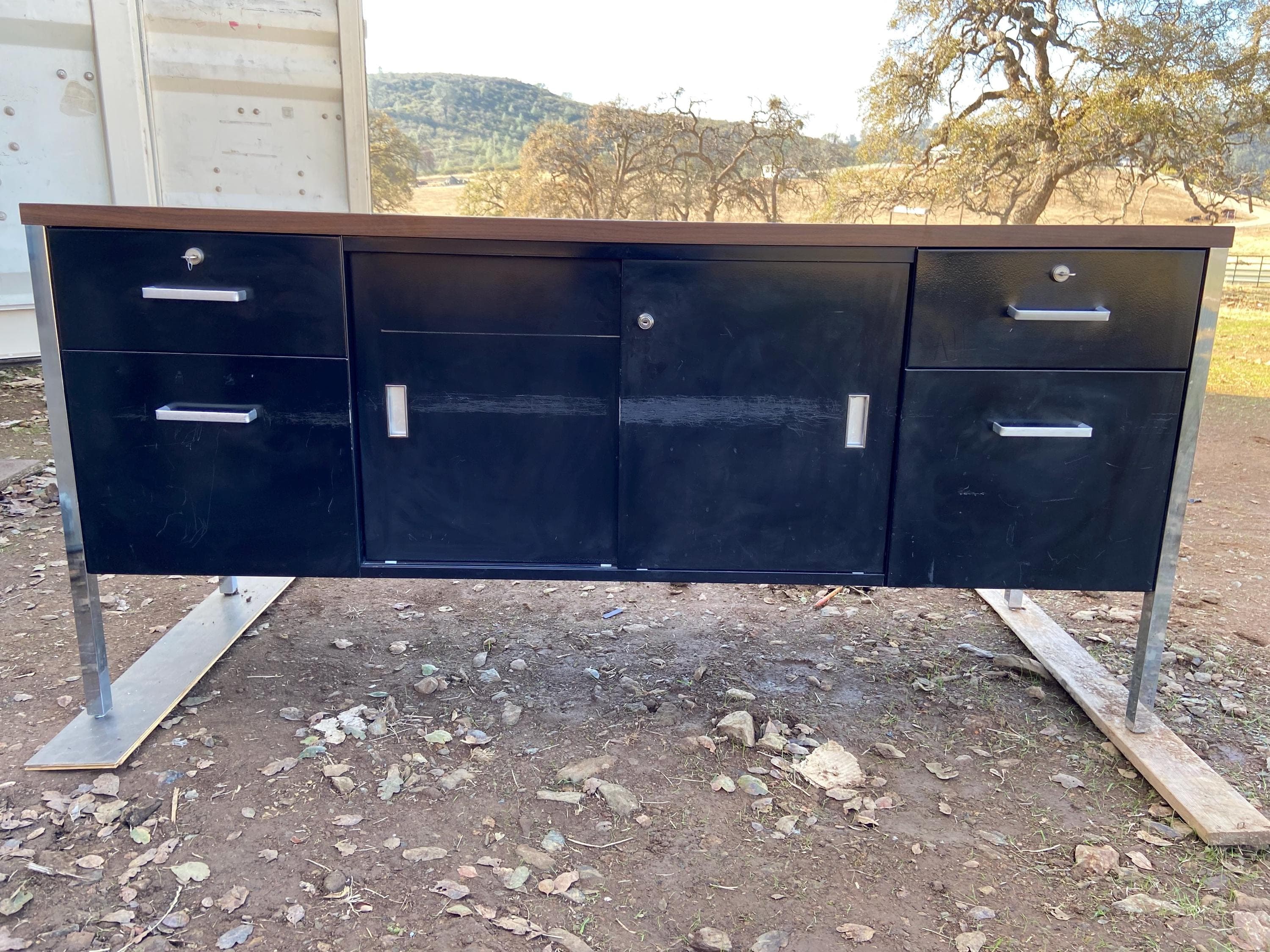 steelcase vintage mid century modern credenza - Image 1