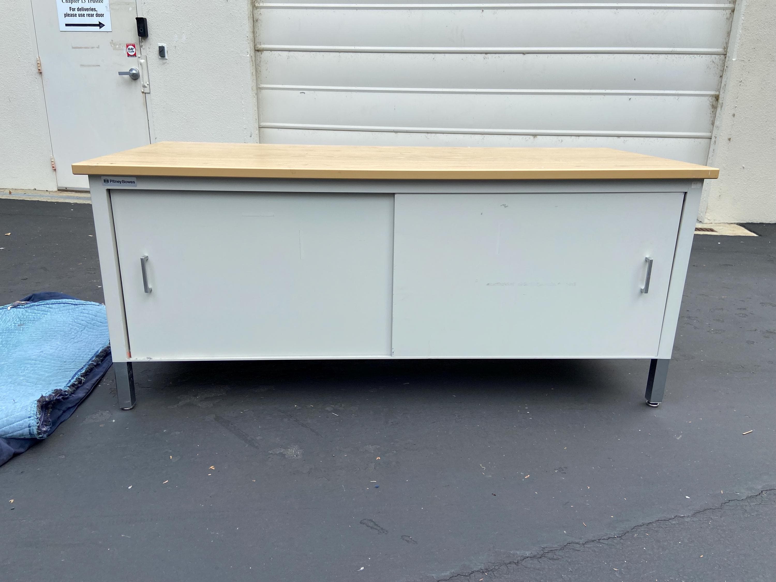 Pitney Bowes Mcm credenza Sideboard storage mailing cabinet - Image 1