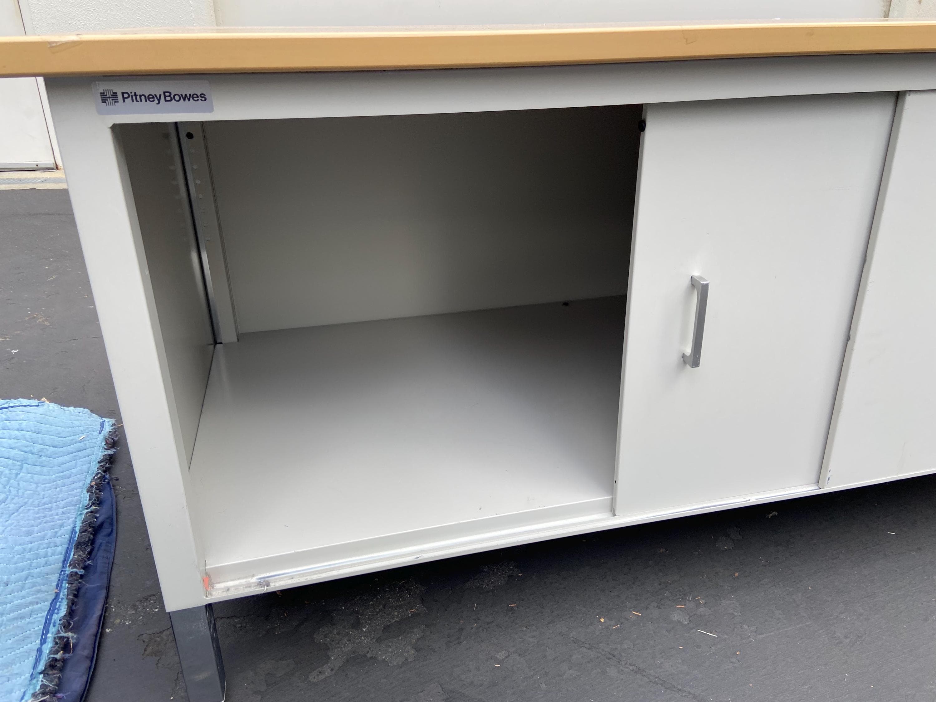 Pitney Bowes Mcm credenza Sideboard storage mailing cabinet - Thumbnail 2