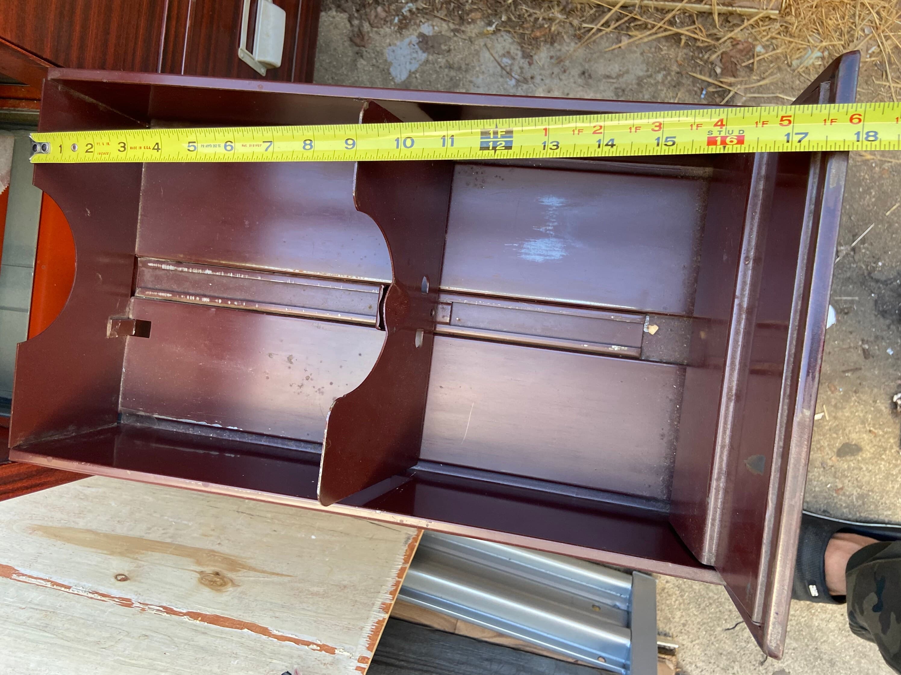 Art metal vintage metal stacking file cabinet - Thumbnail 3