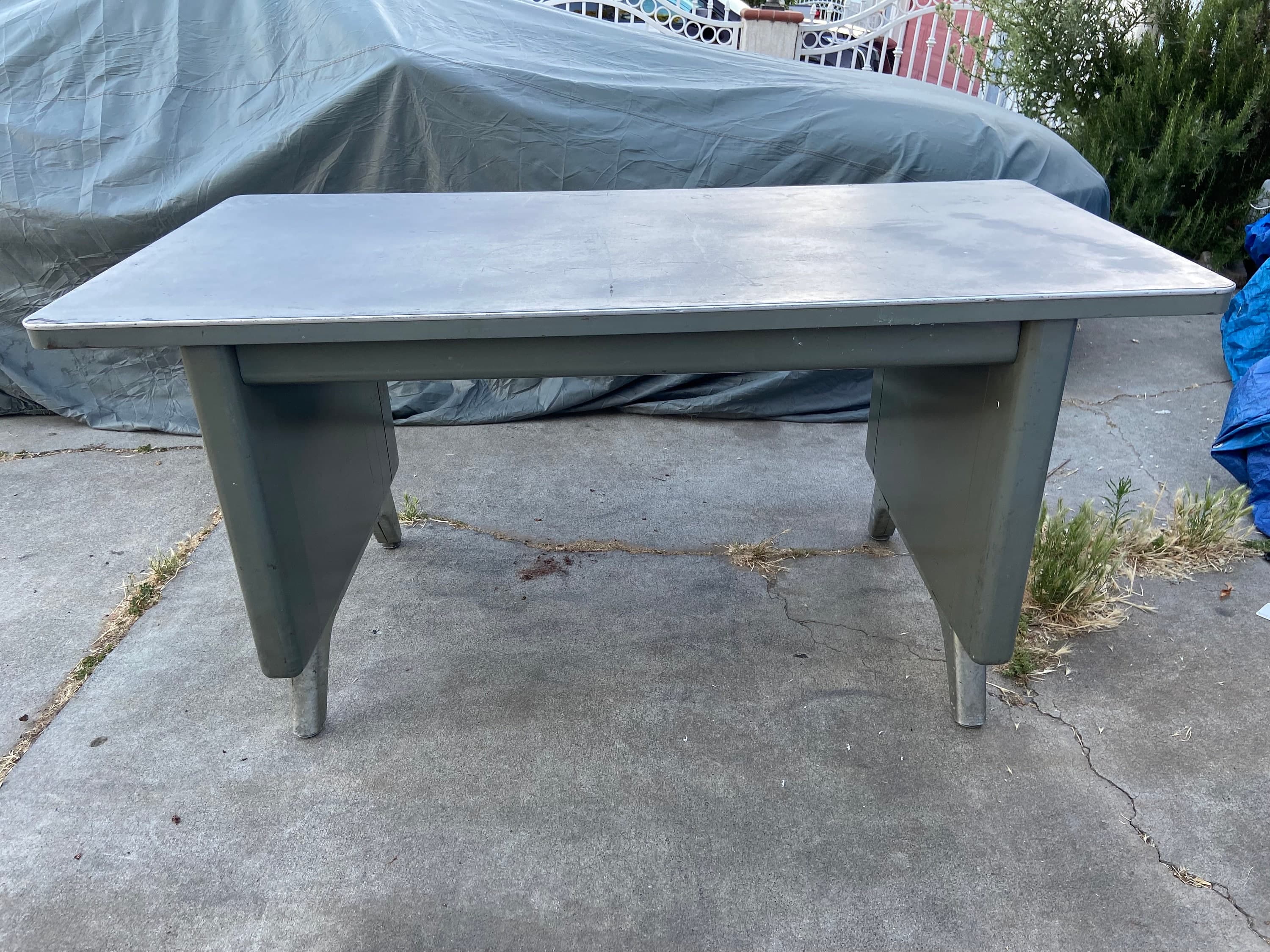 Cole steel vintage metal tanker desk - Thumbnail 3
