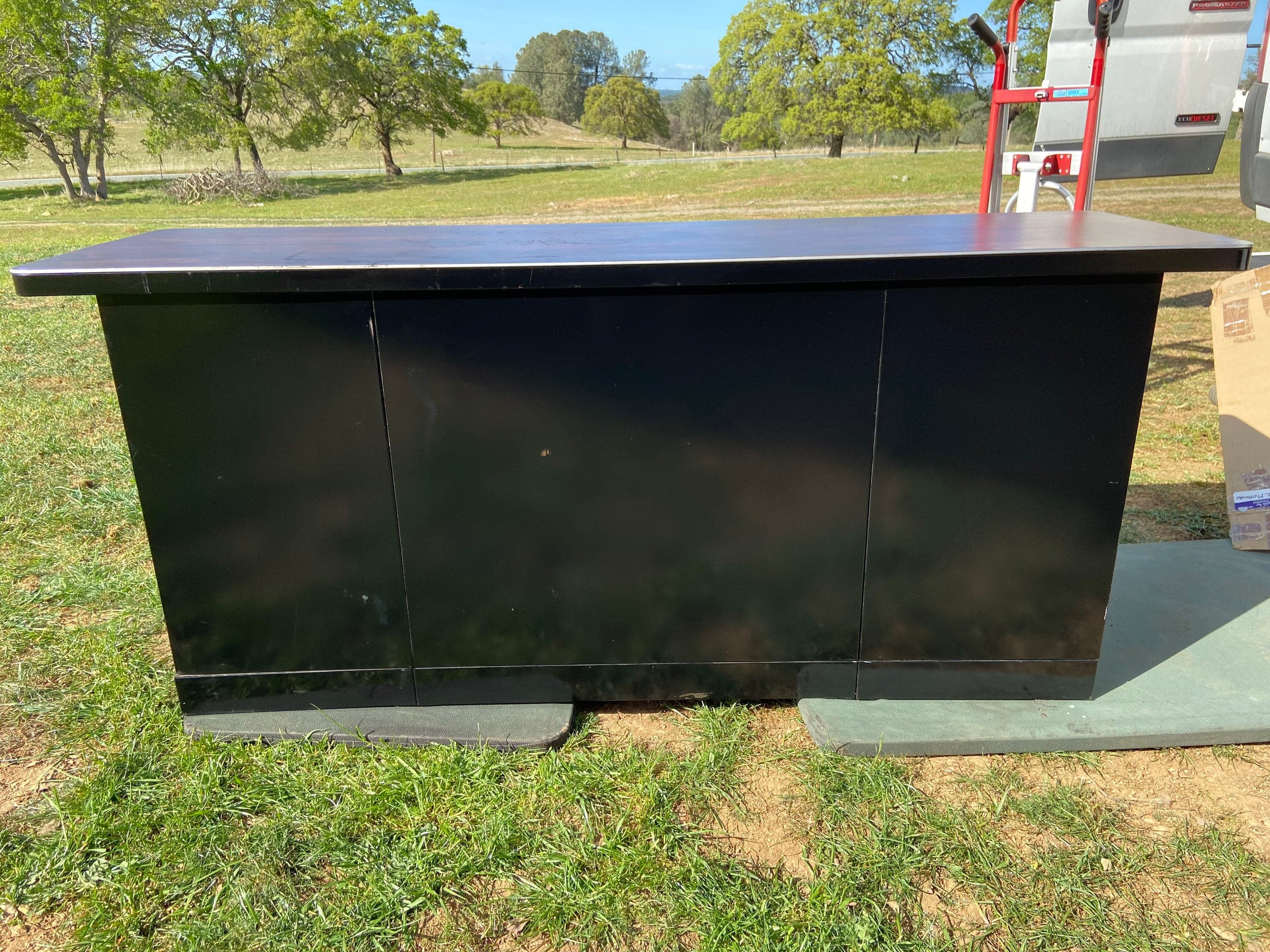 Vintage metal credenza sideboard storage cabinet - Thumbnail 9