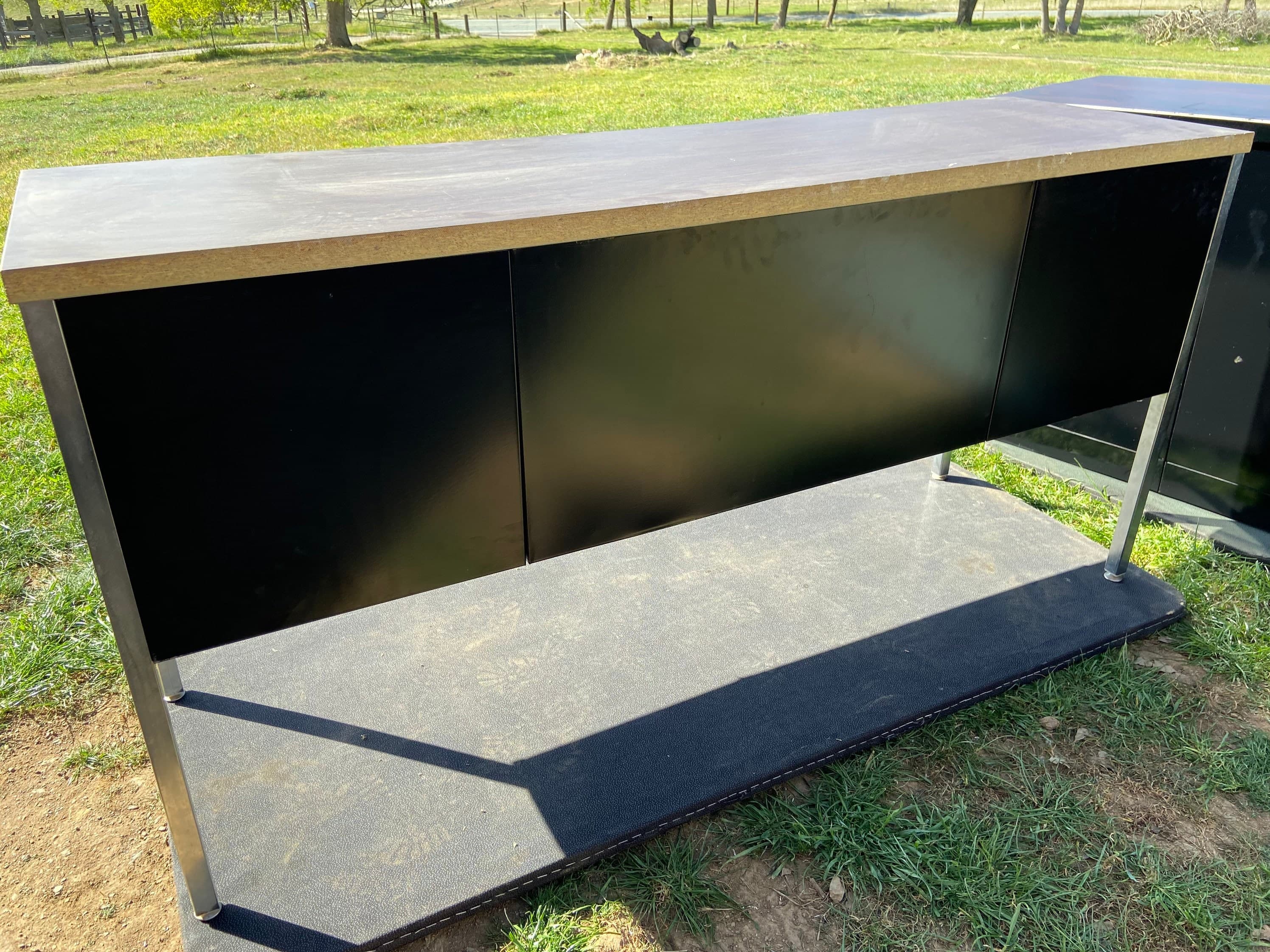 Vintage metal credenza sideboard - Thumbnail 6