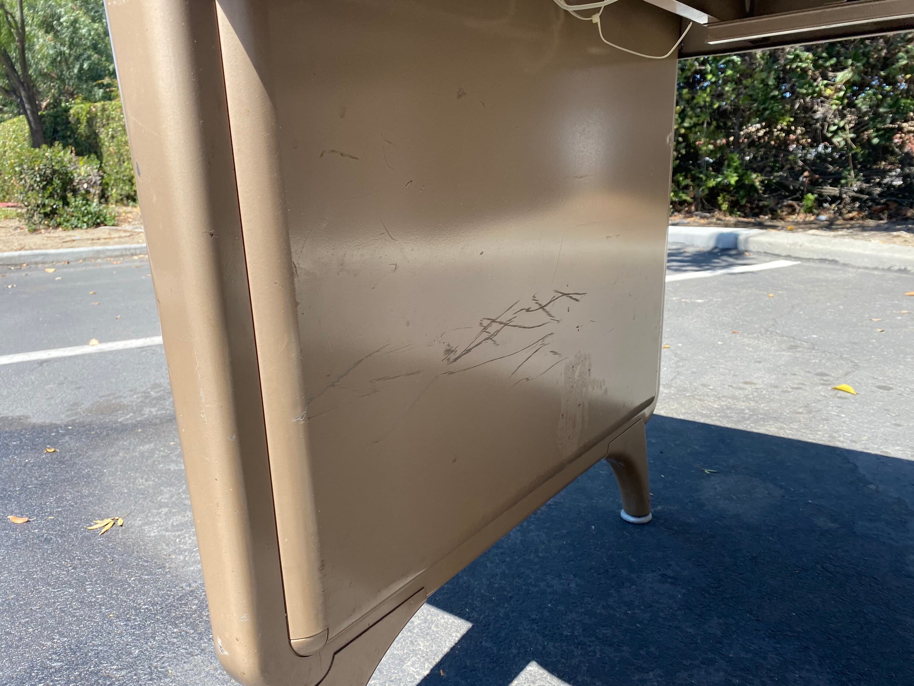 Allsteel brand vintage metal tanker desk - Thumbnail 8