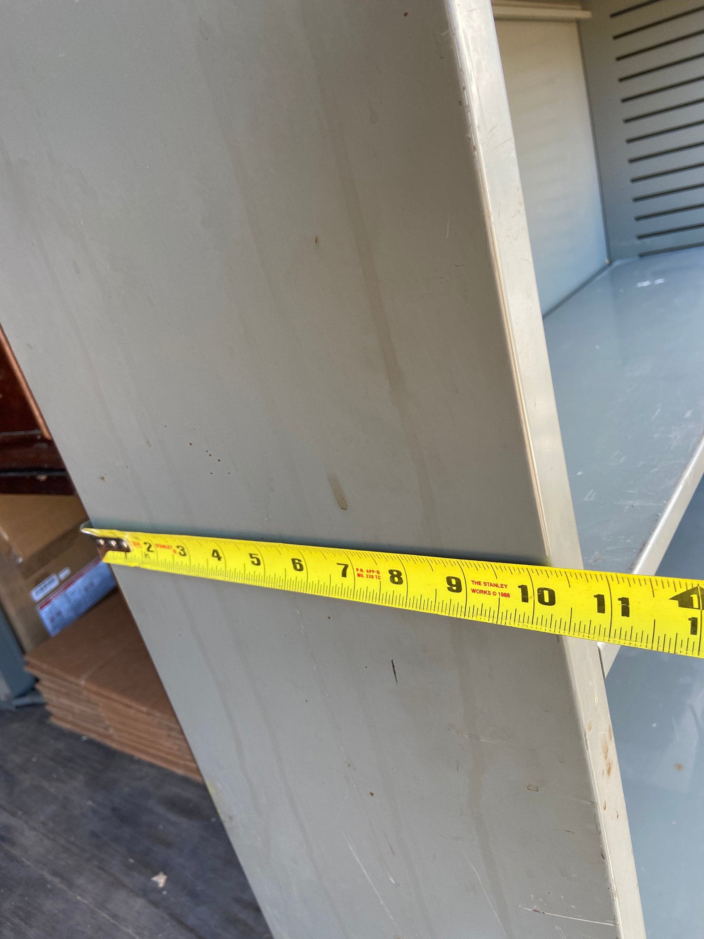 Vintage mid century modern metal bookcase bookshelf - Thumbnail 10