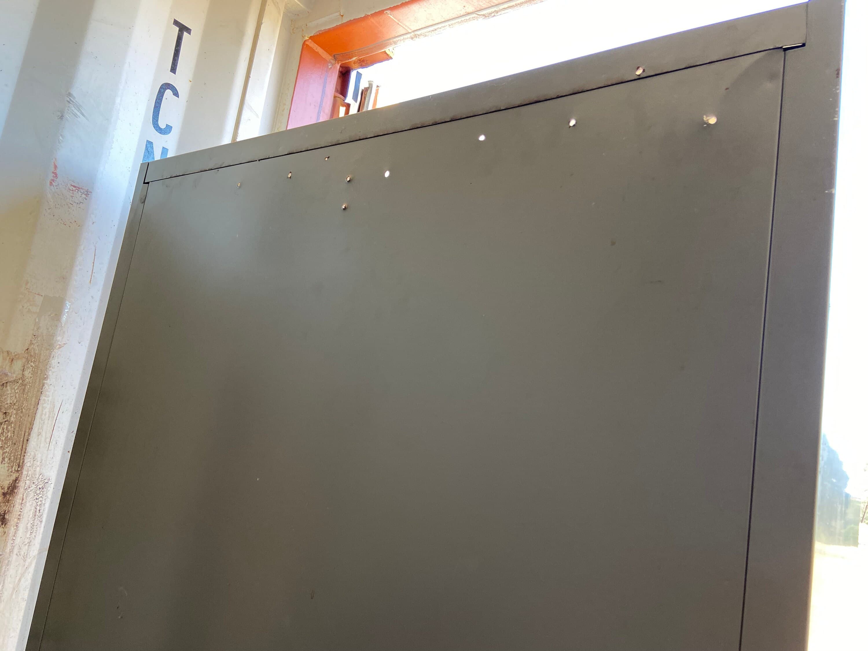 Vintage mid century modern metal bookcase bookshelf - Thumbnail 6