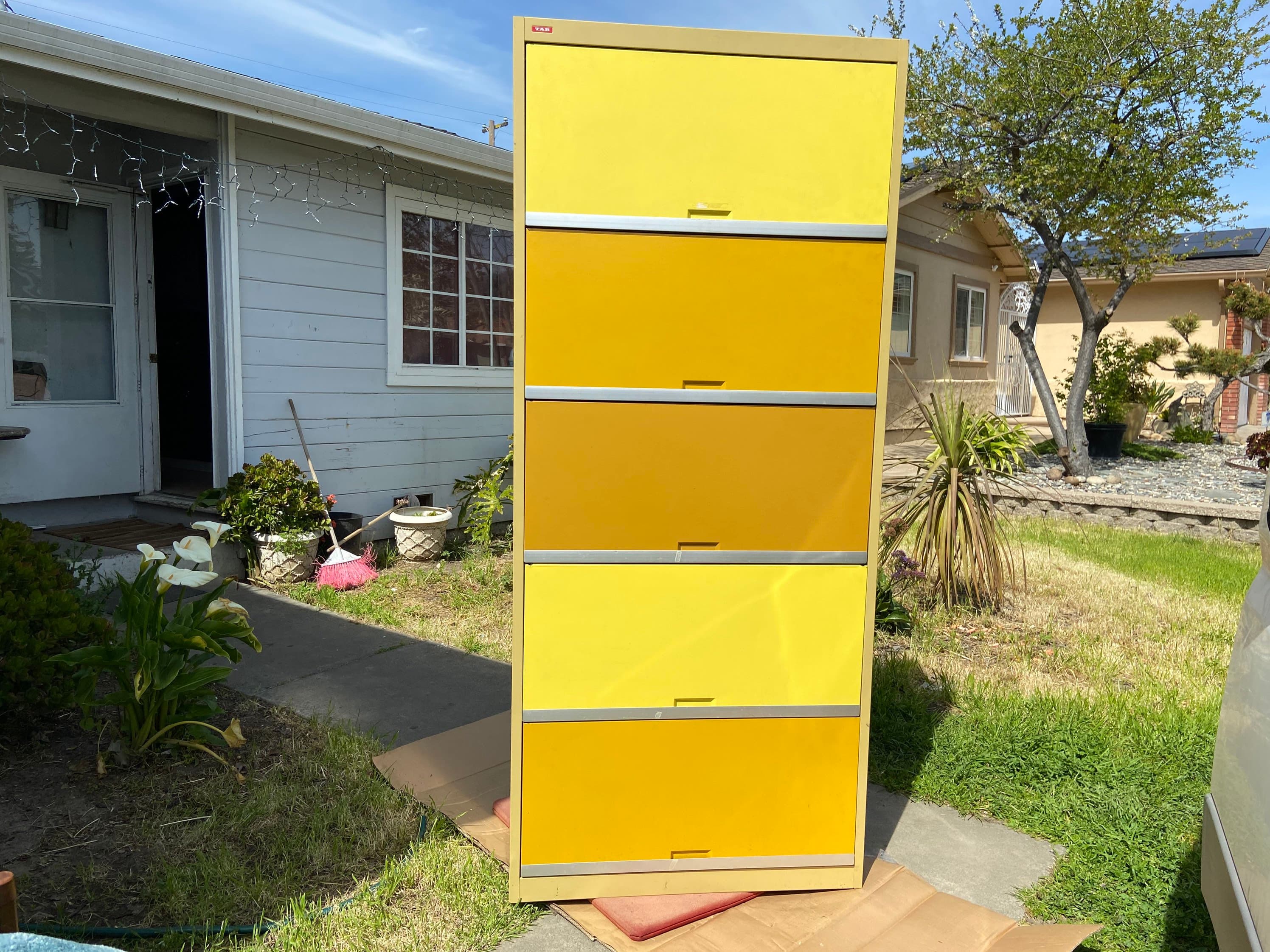 Tab vintage mid century modern metal industrial barrister bookcase style metal cabinet. - Thumbnail 5