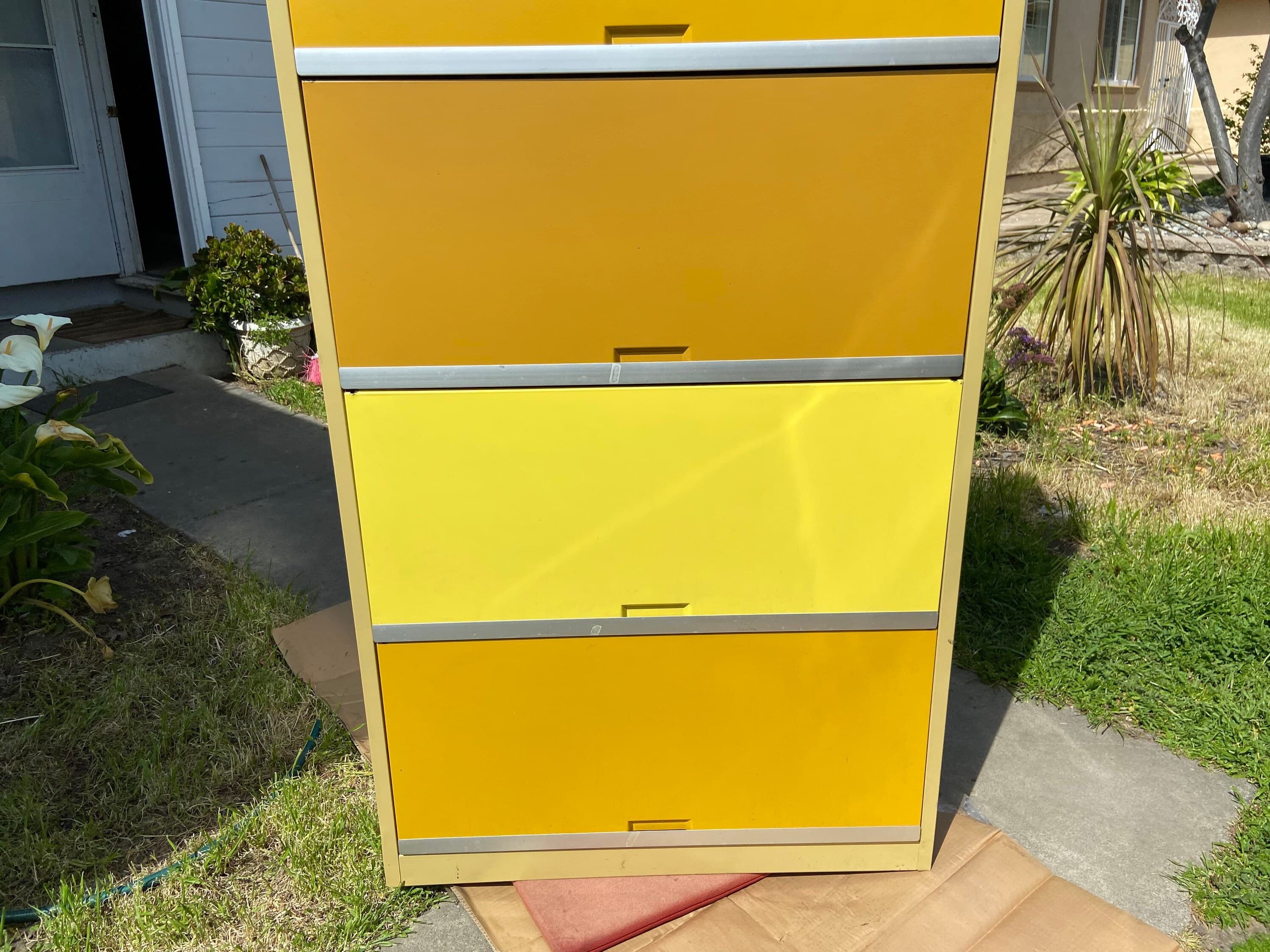 Tab vintage mid century modern metal industrial barrister bookcase style metal cabinet. - Thumbnail 8