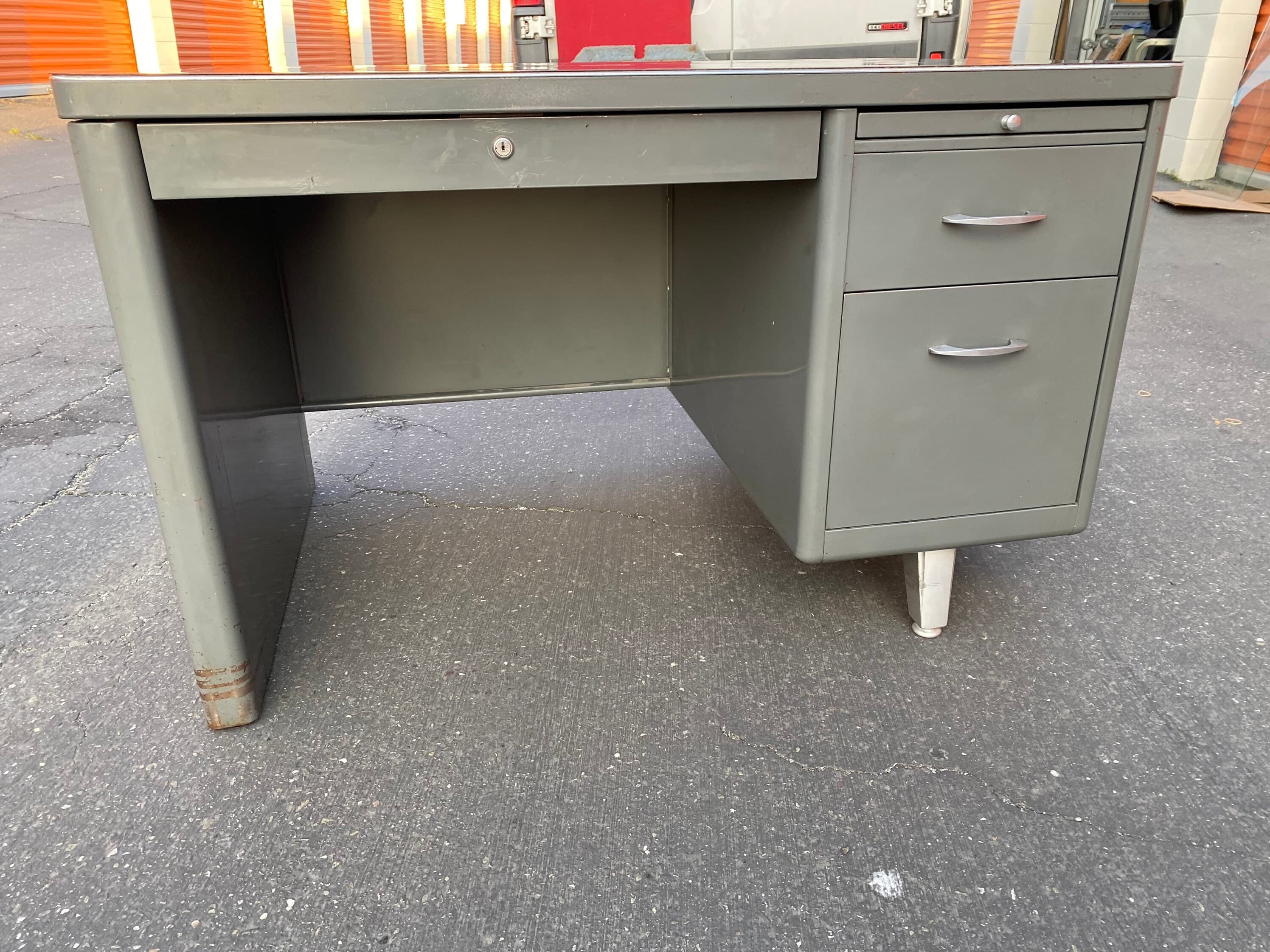 General fireproofing company vintage metal tanker desk - Thumbnail 3