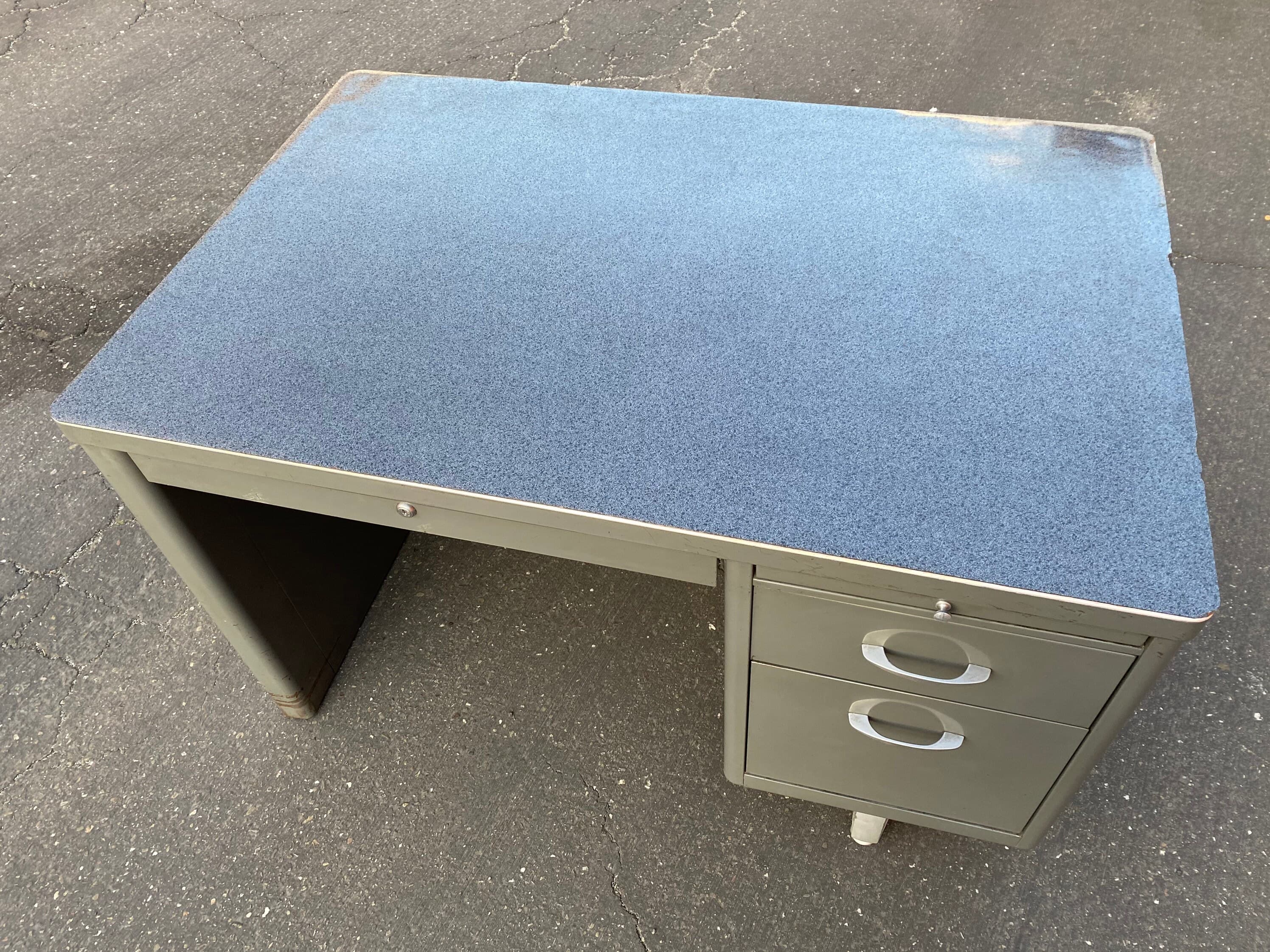 General fireproofing company vintage metal tanker desk - Thumbnail 9