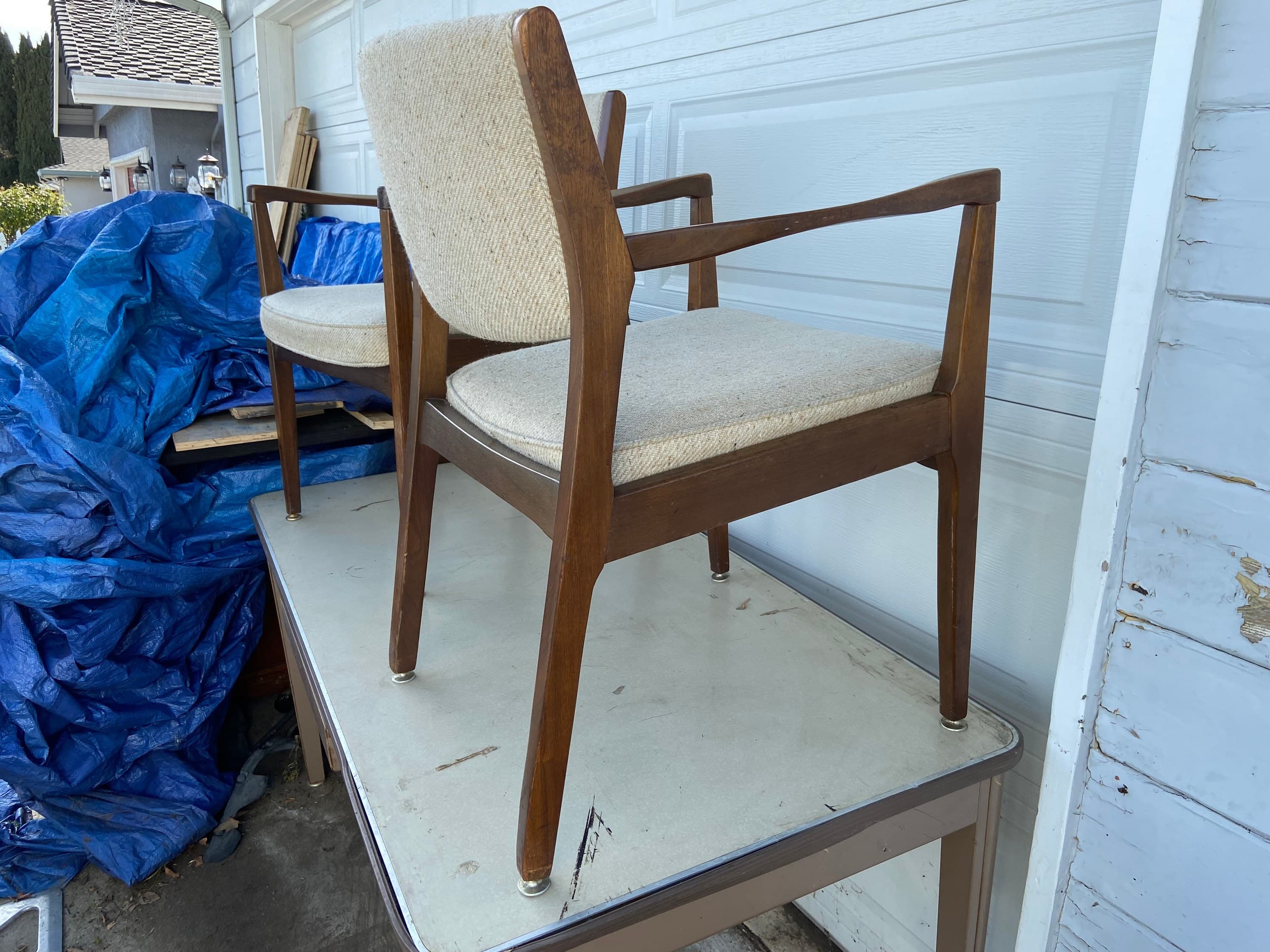 Vintage mid century modern accent armchairs set of 2 - Thumbnail 7
