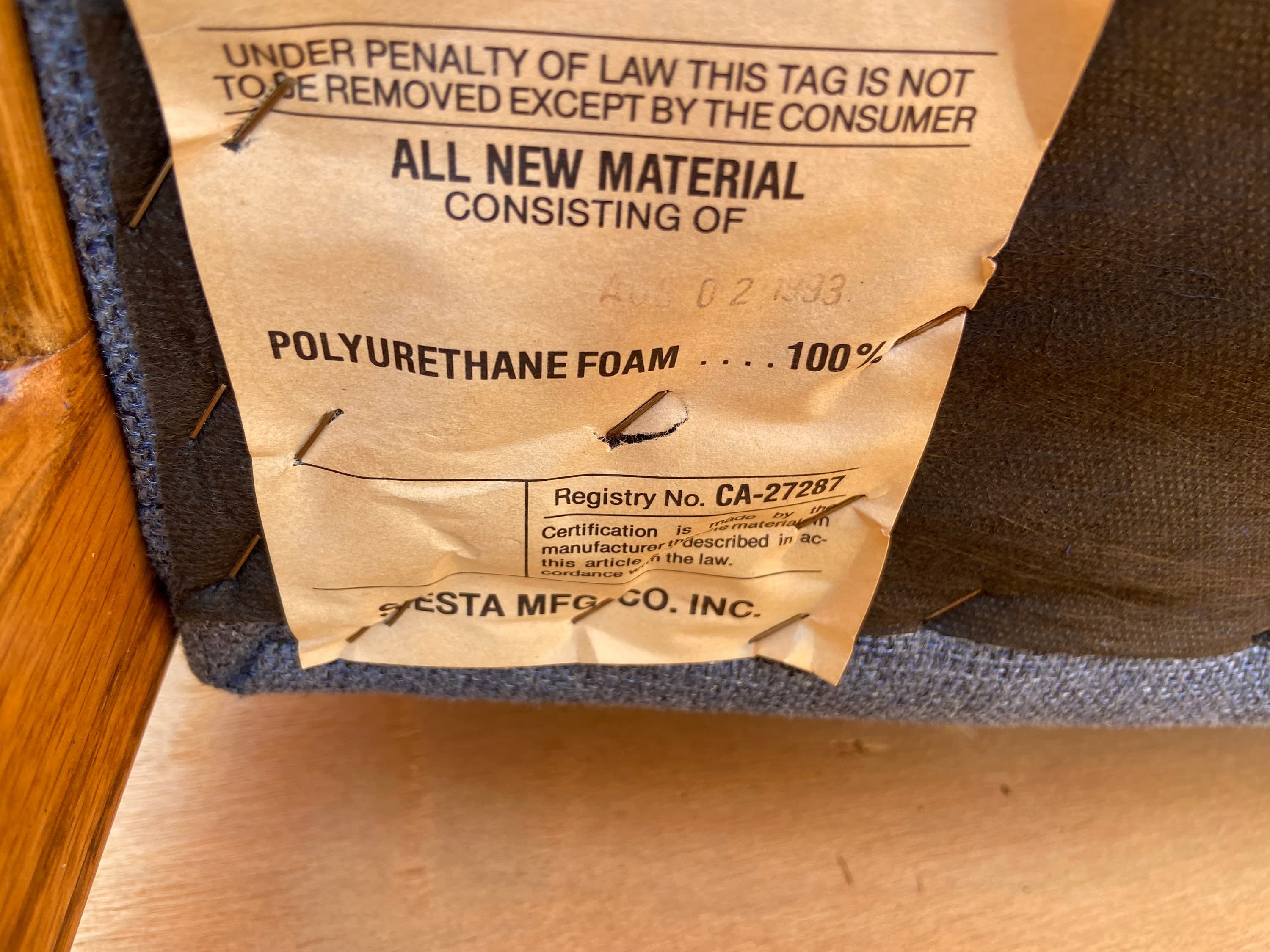 Vintage mid century modern upholstered arm chair - Thumbnail 10