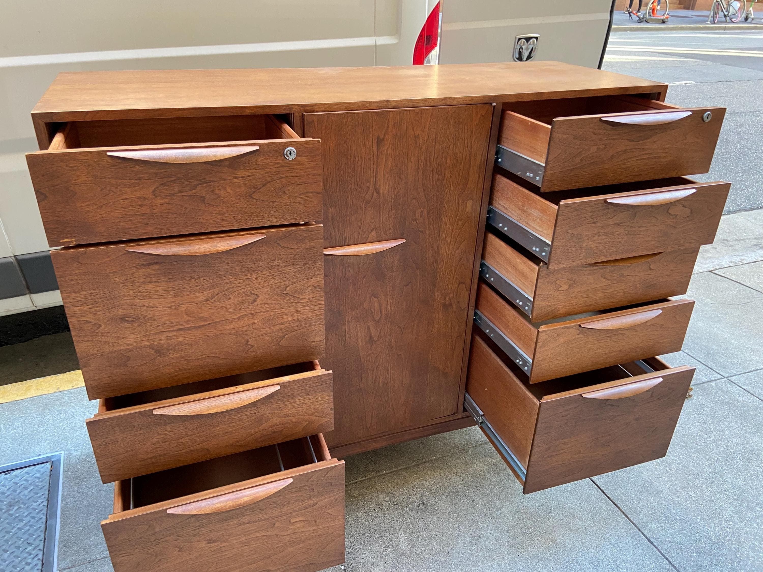 jens risom vintage mid century modern credenza sideboard buffet - Thumbnail 6