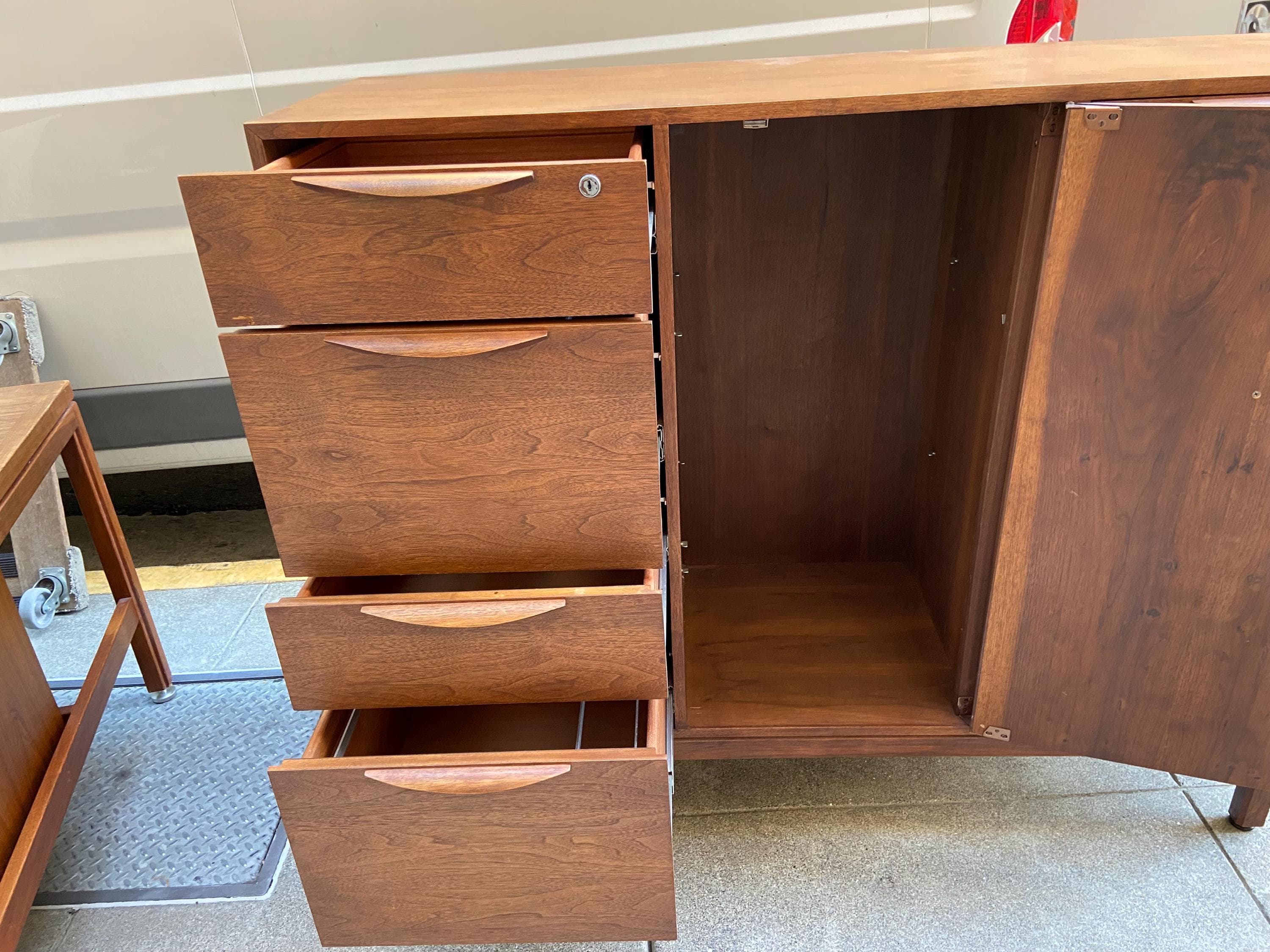 jens risom vintage mid century modern credenza sideboard buffet - Thumbnail 3