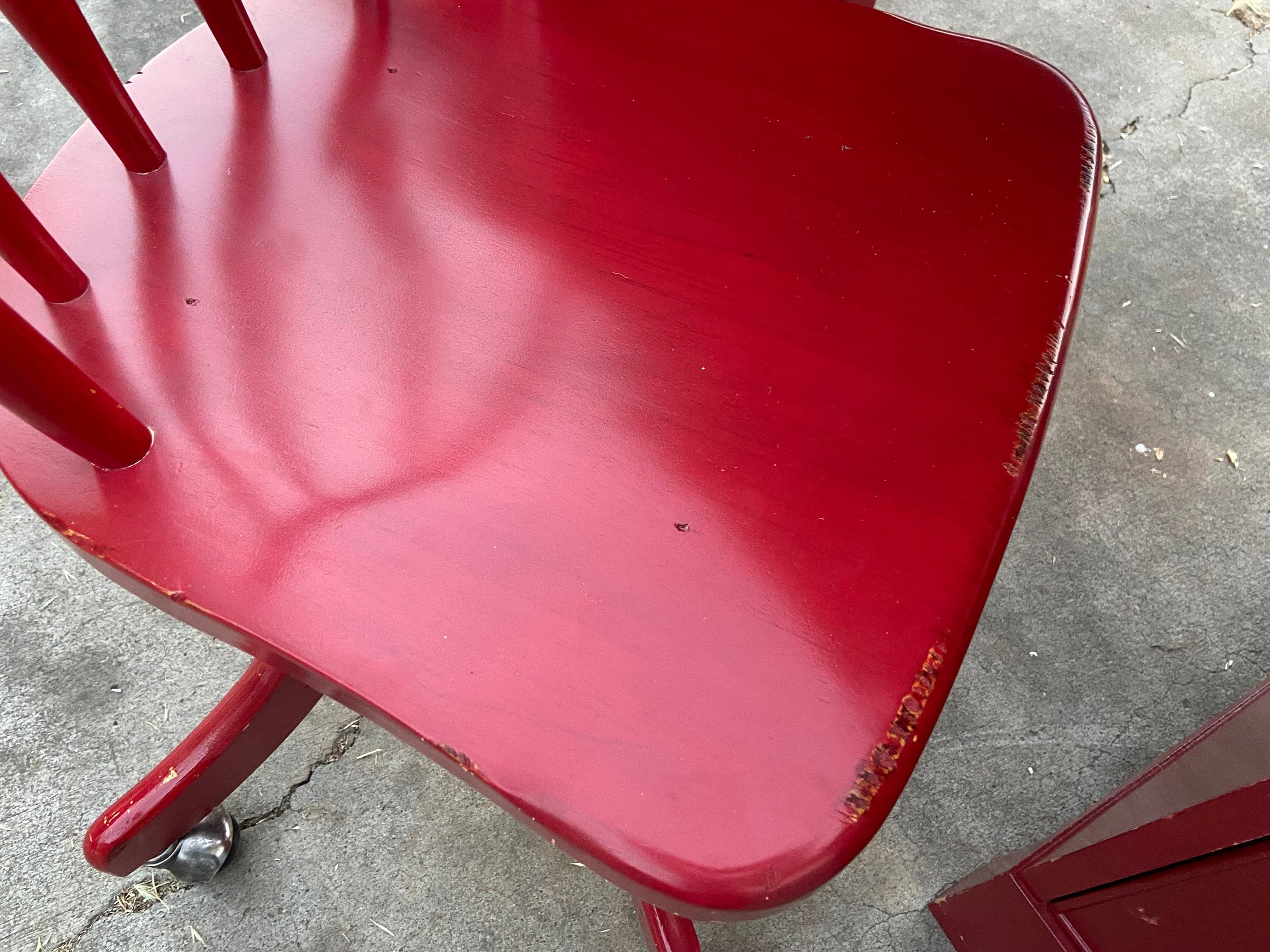 Pottery barn farmhouse rustic distressed wood desk set - Thumbnail 7