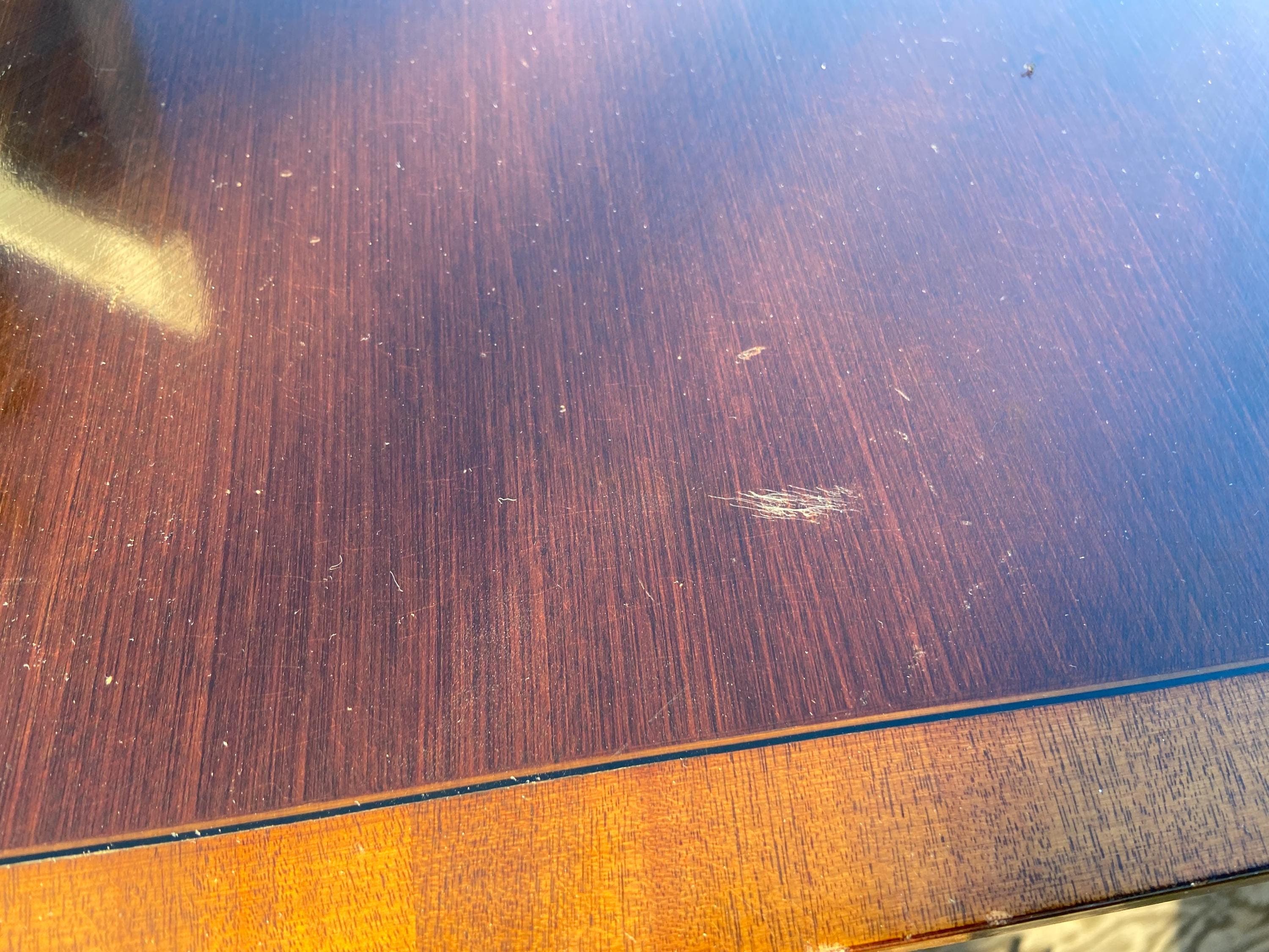 Vintage Mahogany Double Pedestal Dining Room Table With Three Leaves - Thumbnail 7