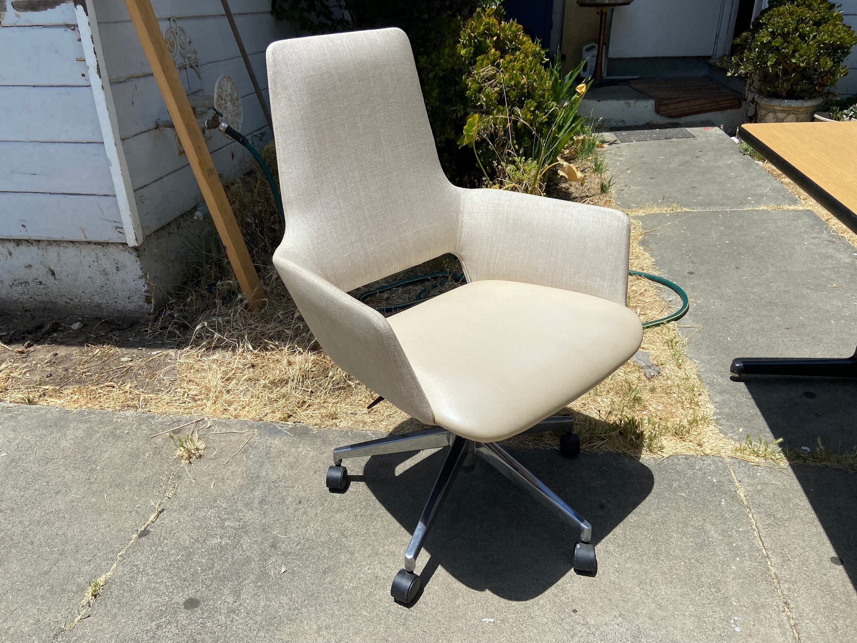 vintage mid century modern Herman miller office desk and modern chair - Thumbnail 2