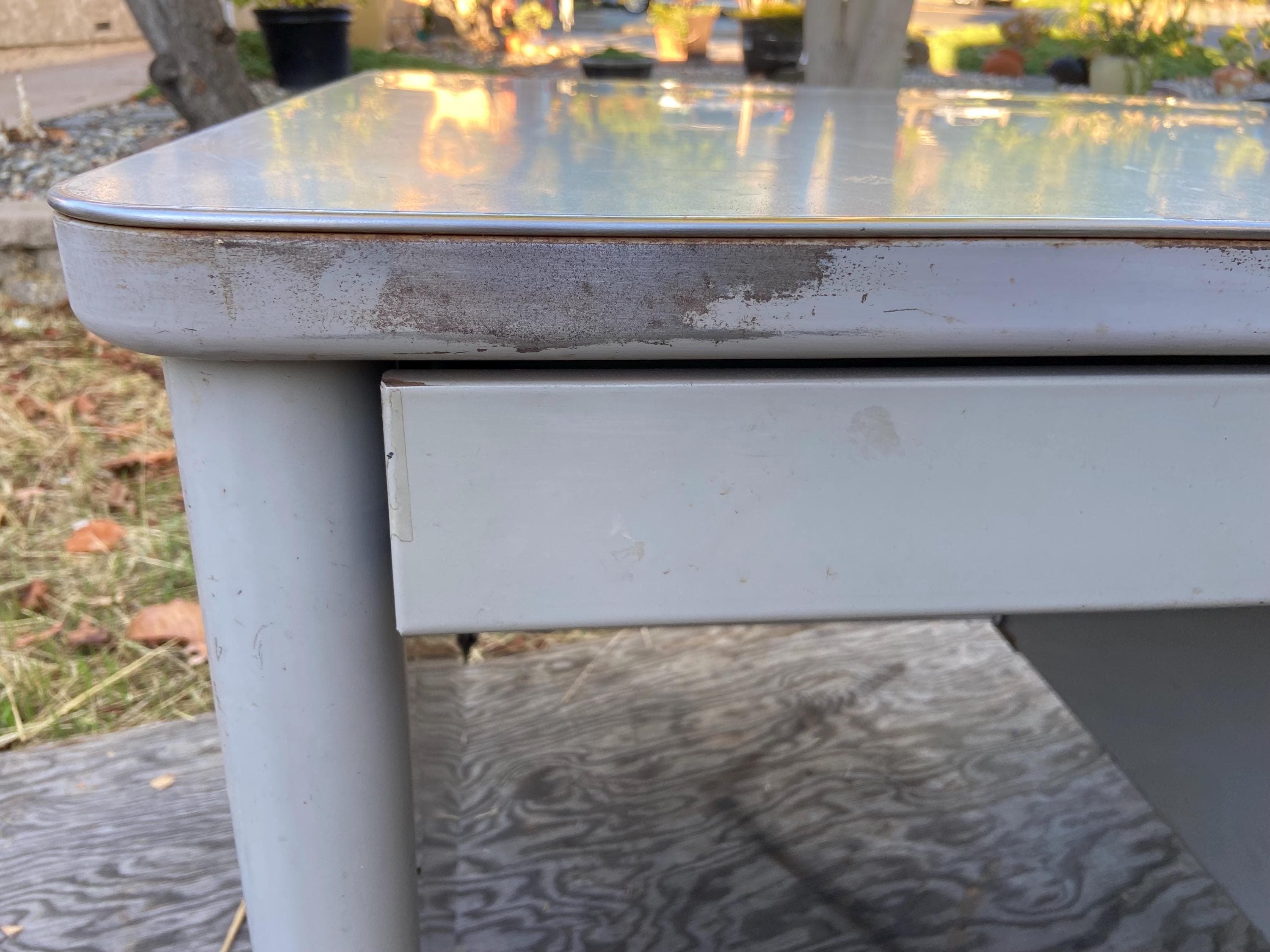 vintage mid century modern tanker desk - Thumbnail 2