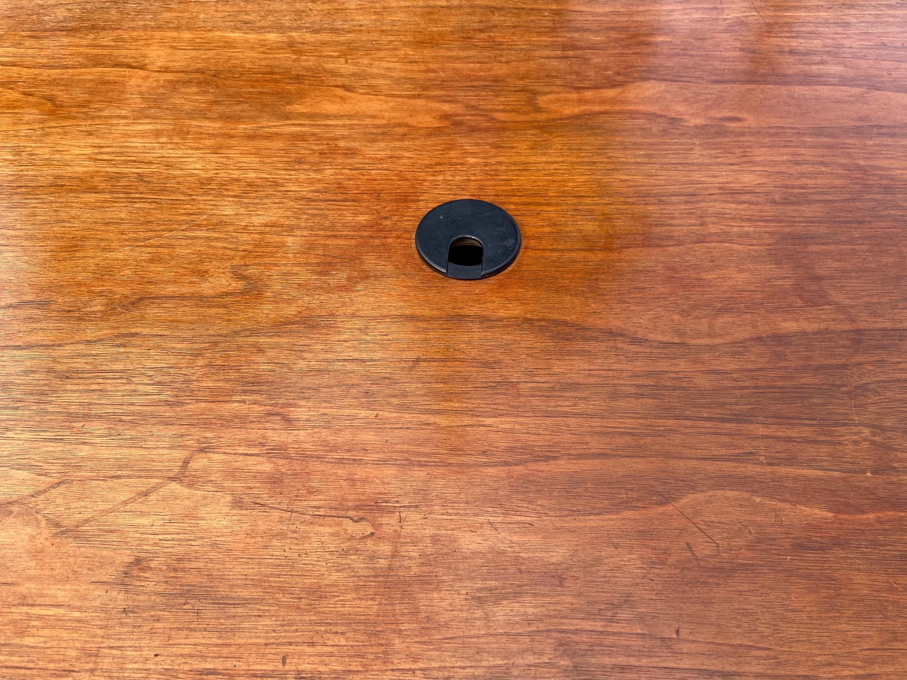 Stow & Davis vintage mid century modern boomerang walnut desk - Thumbnail 8