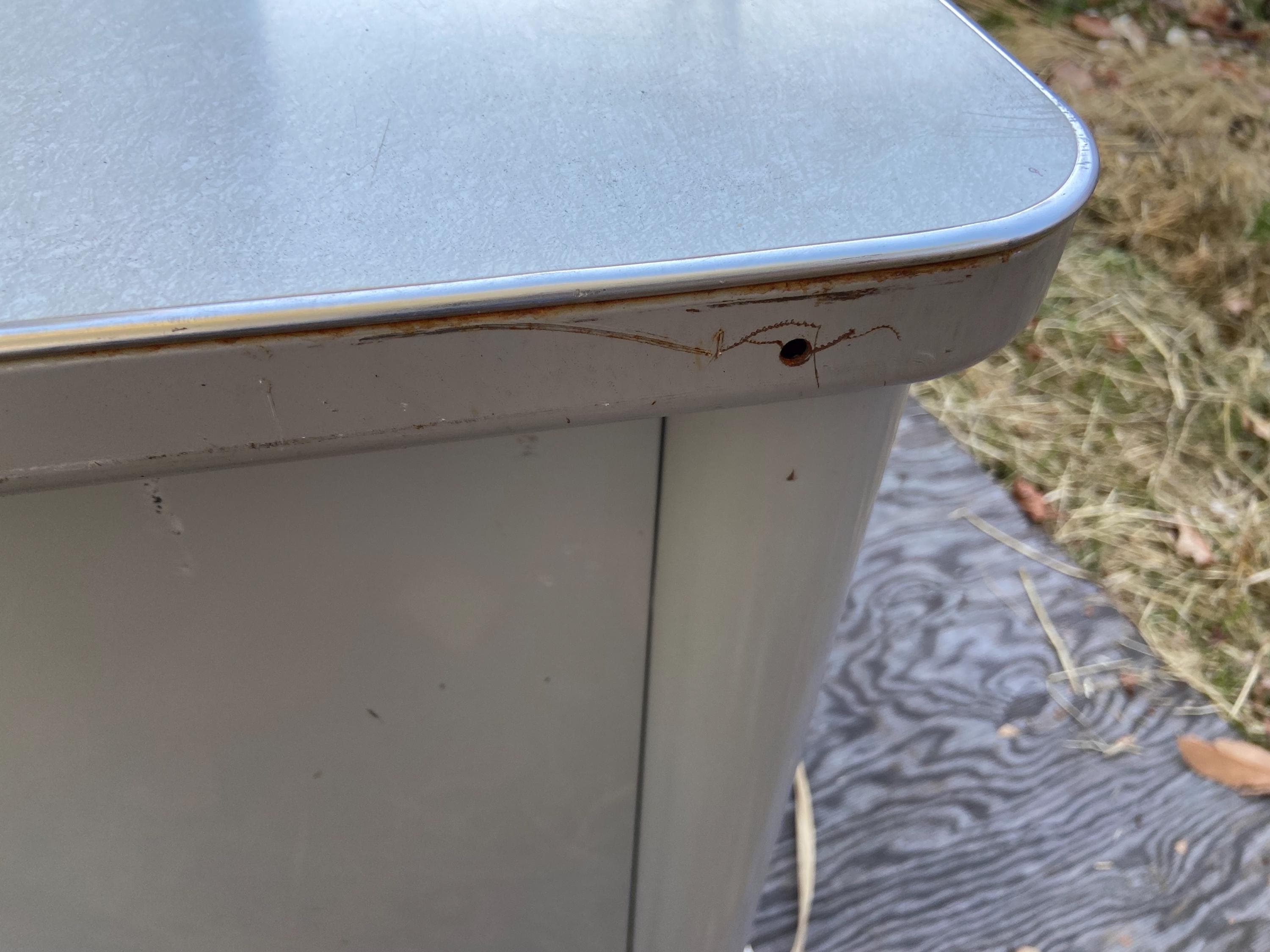 vintage mid century modern tanker desk - Thumbnail 6